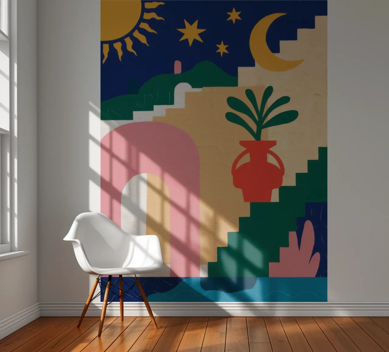 Boho Celestial Stairway photo wallpaper by Dream Gesso