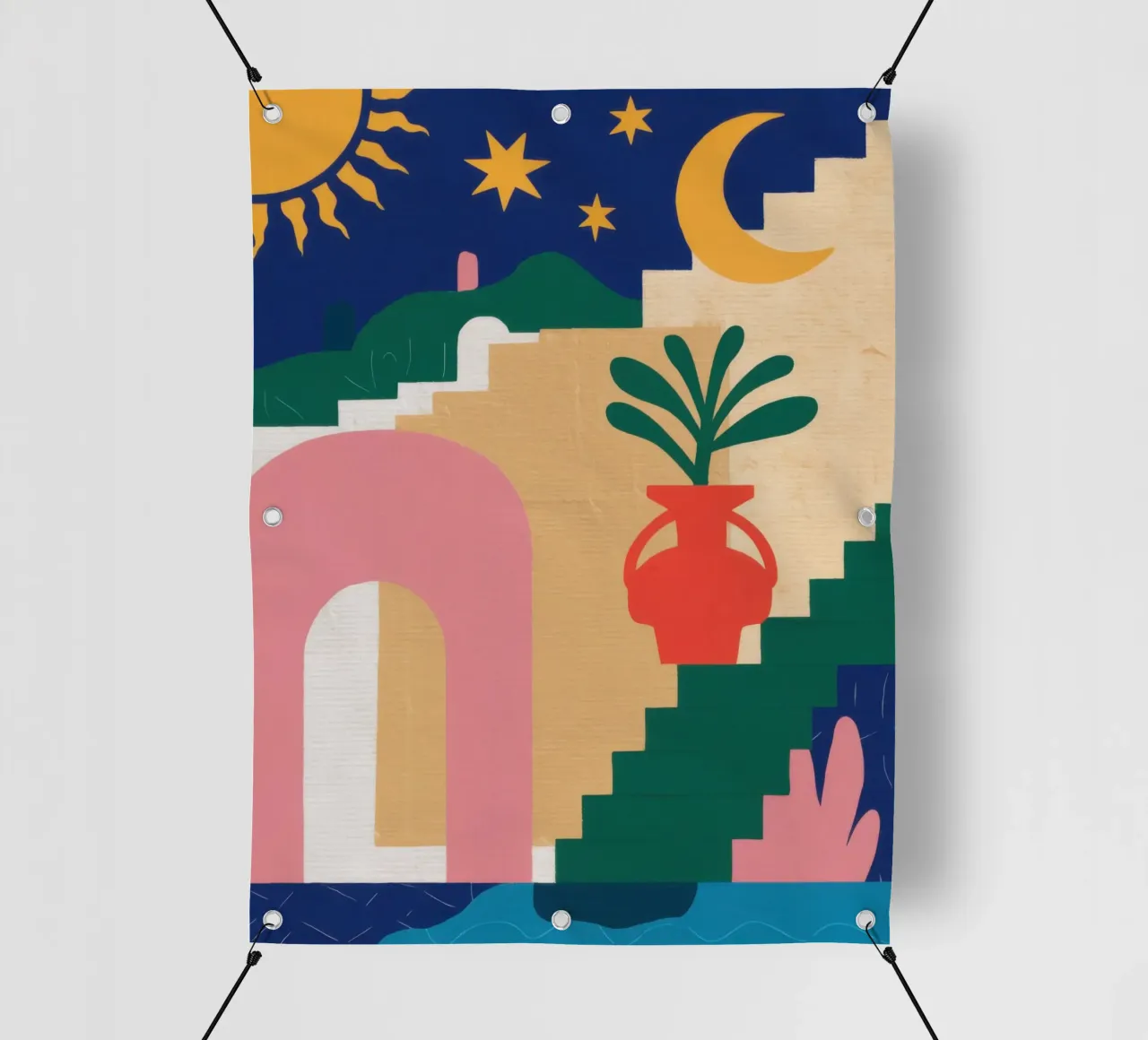 Scala celeste Boho telo in pvc da Dream Gesso