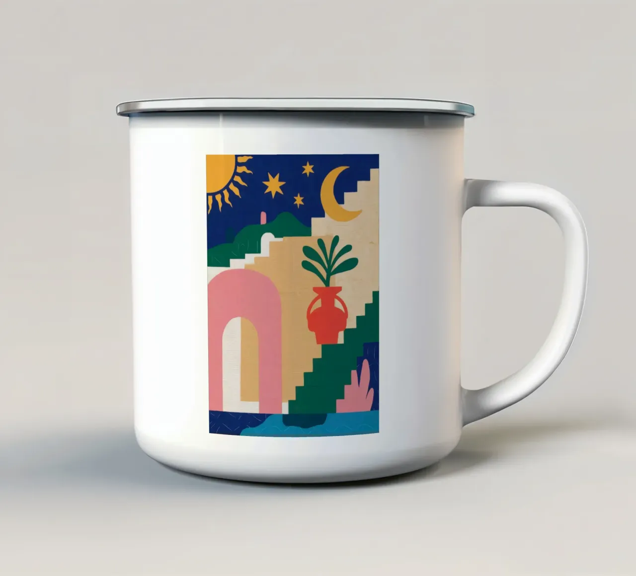 Scala celeste Boho tazza in smalto da Dream Gesso