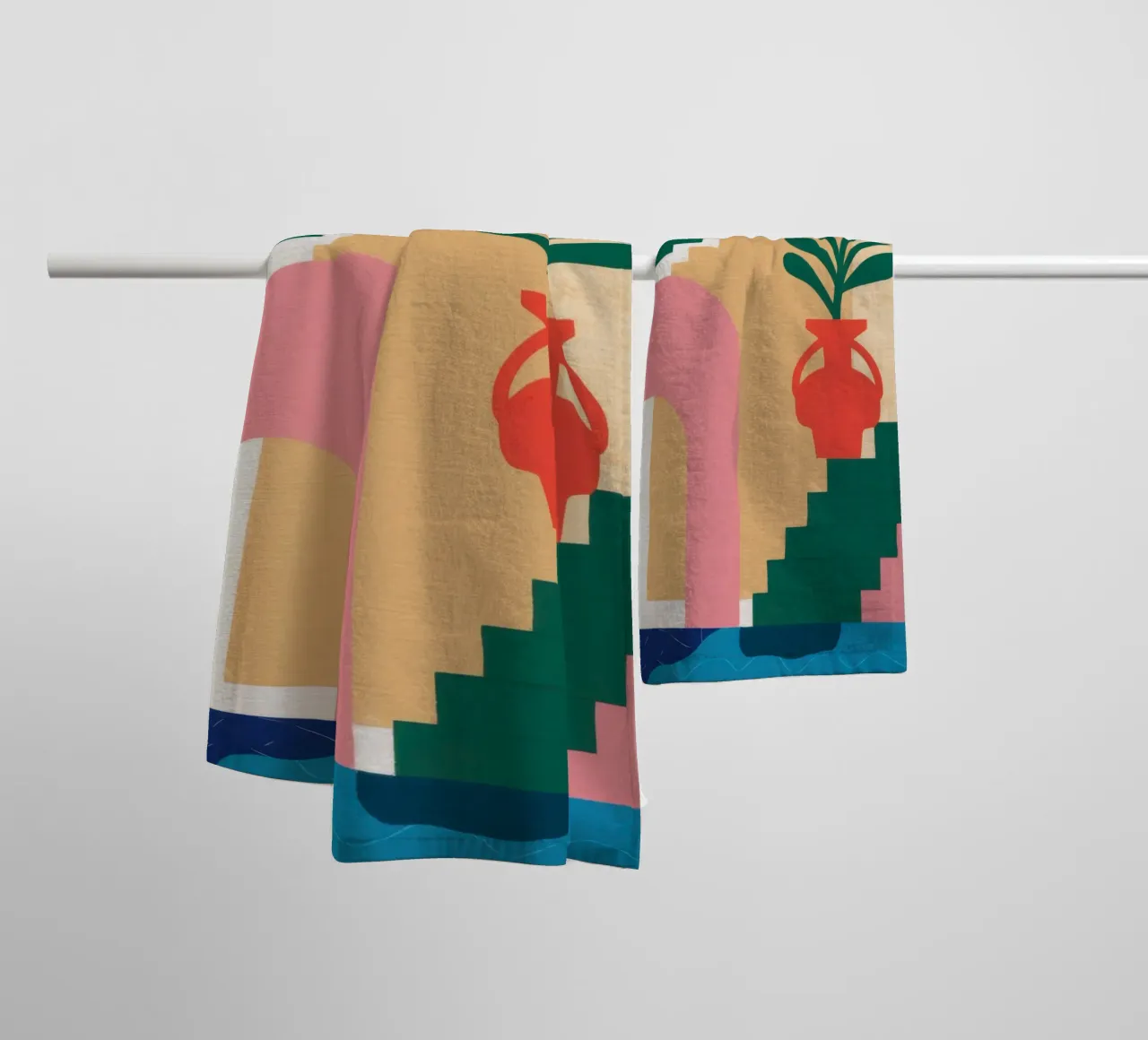 Scala celeste Boho asciugamano da bagno da Dream Gesso