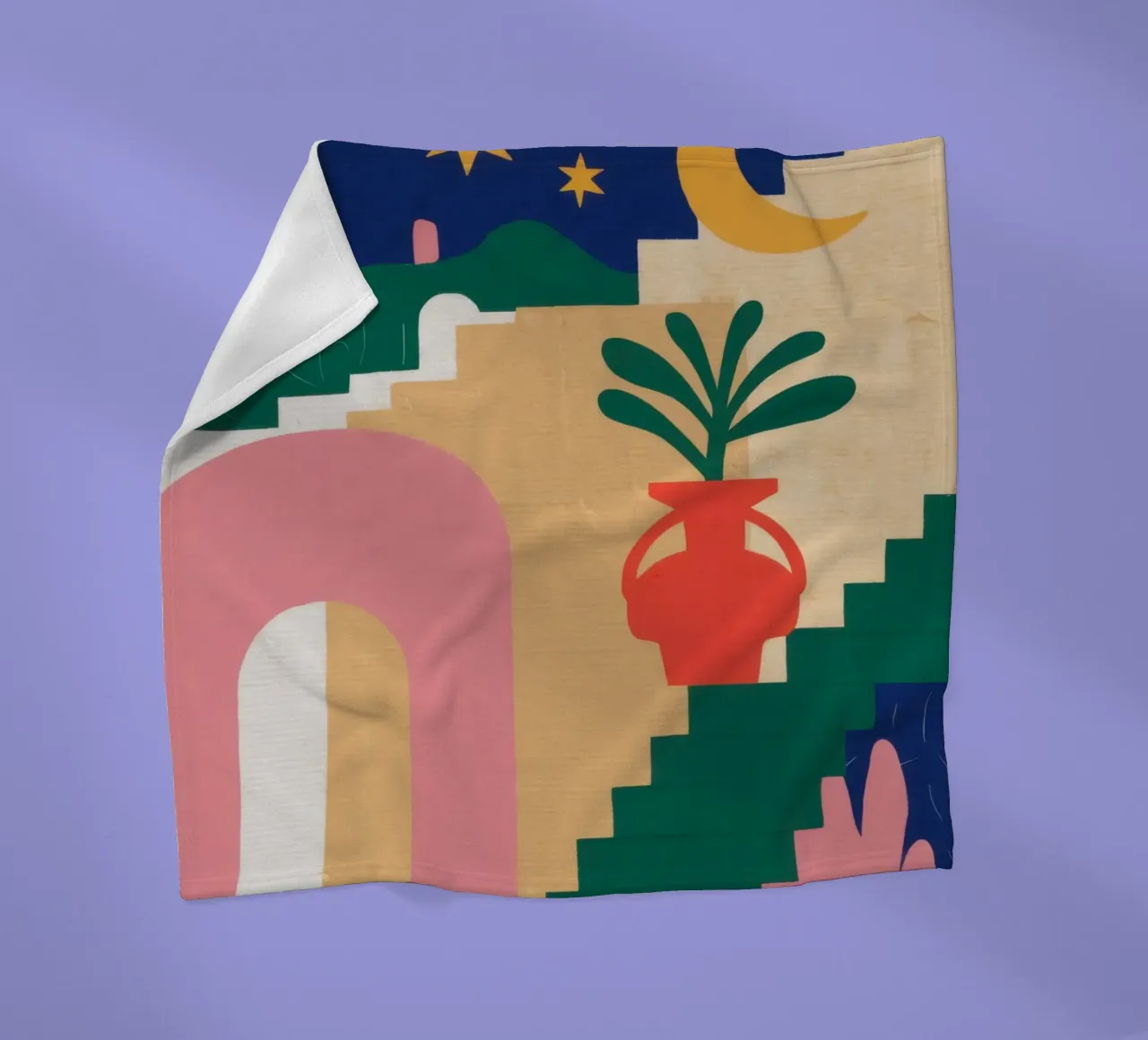 Scala celeste Boho coperta in pile da Dream Gesso