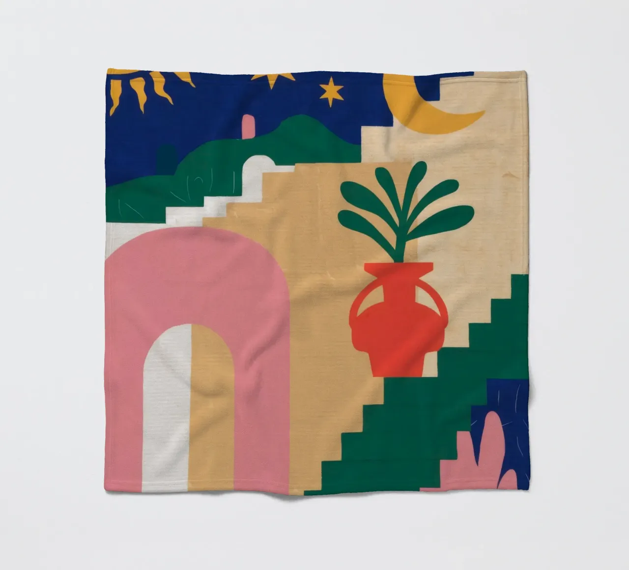 Scala celeste Boho coperta in pile da Dream Gesso