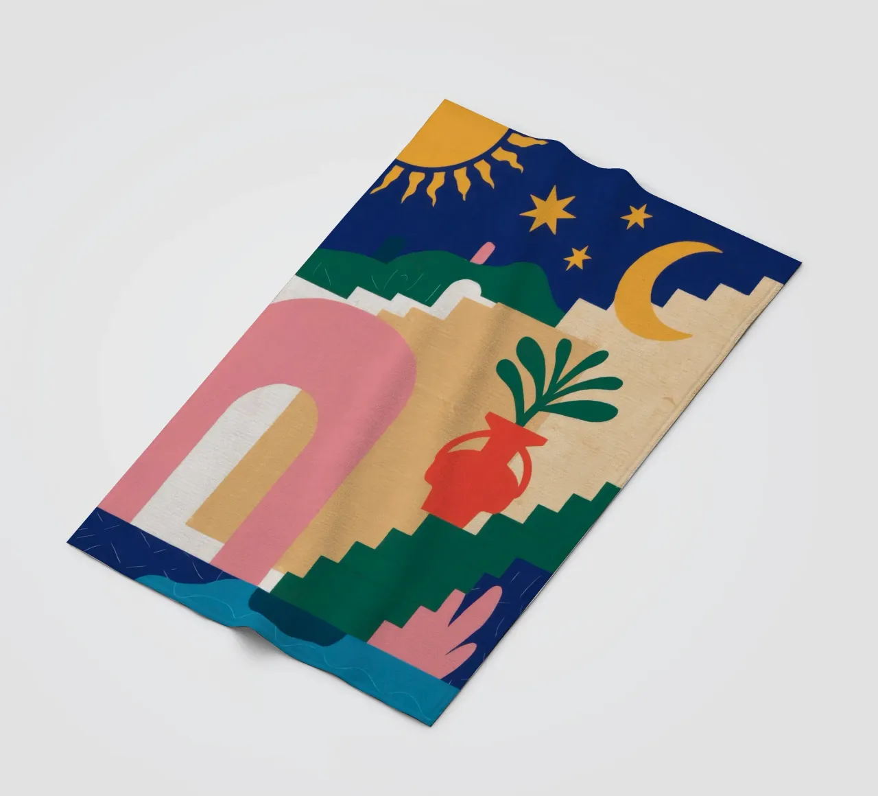 Scala celeste Boho coperta in pile da Dream Gesso