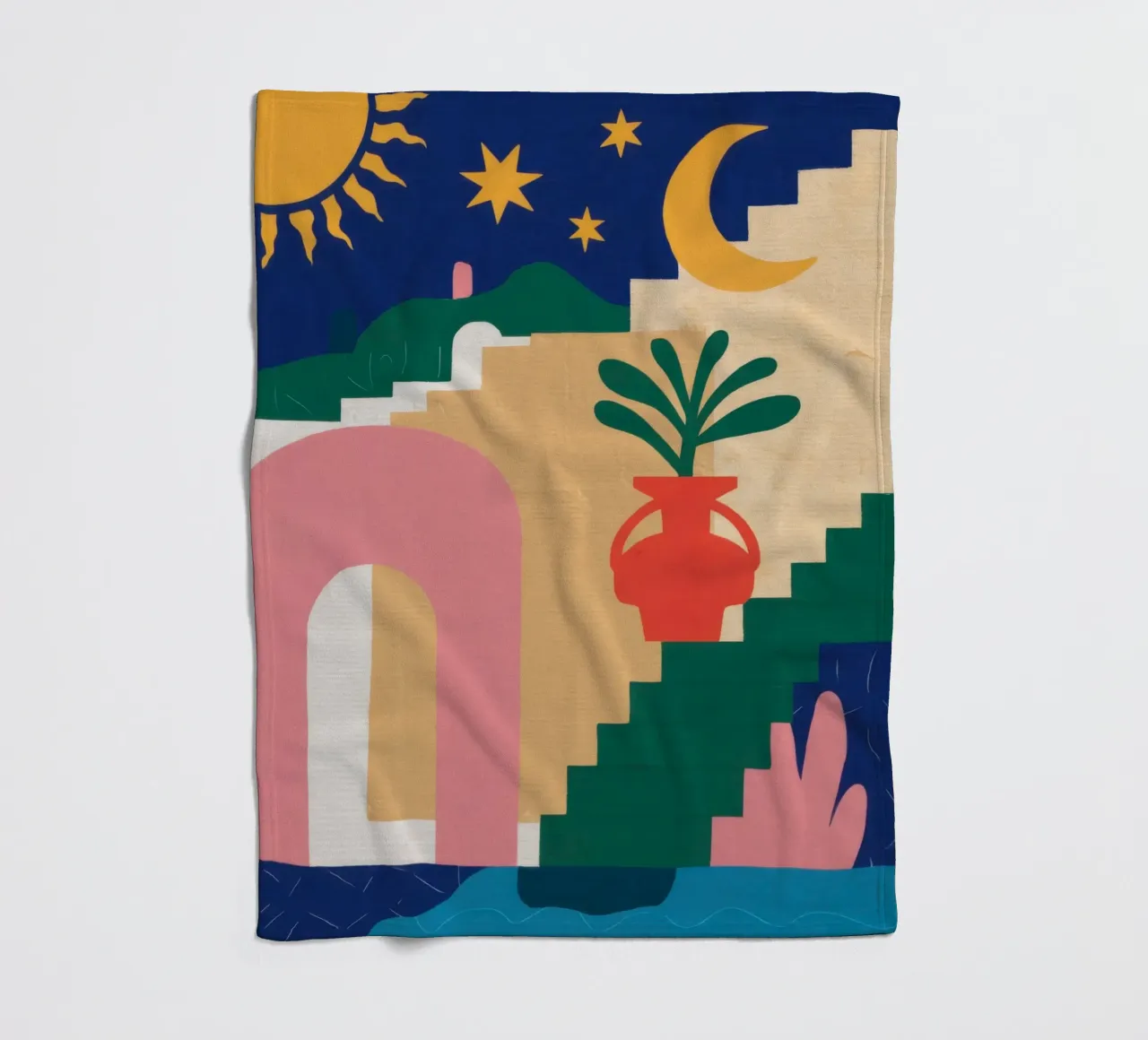 Scala celeste Boho coperta in pile da Dream Gesso