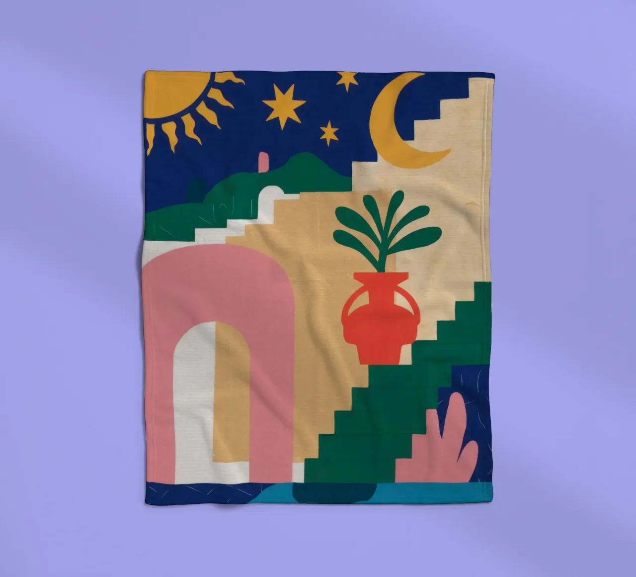 Scala celeste Boho coperta in pile da Dream Gesso