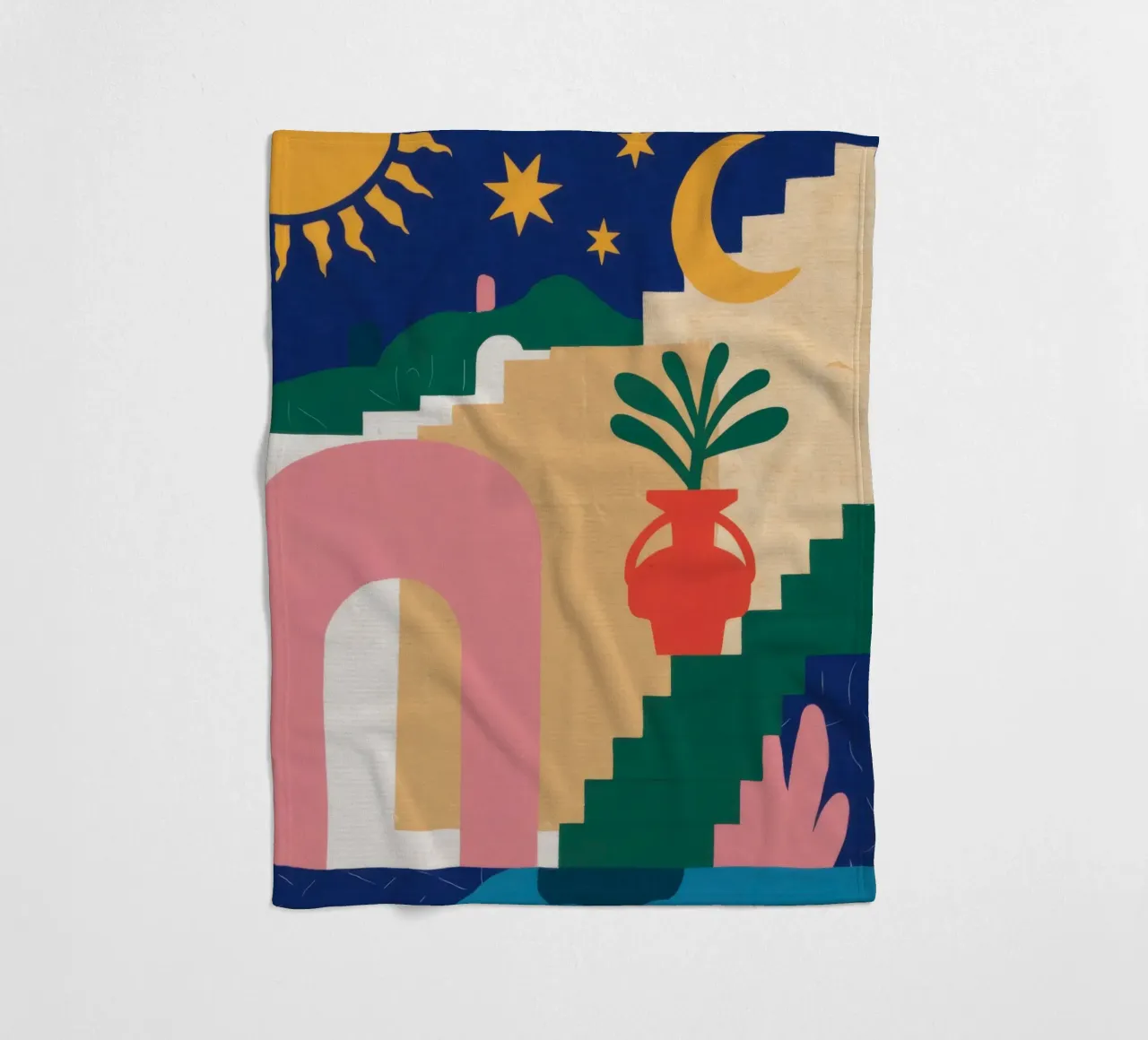 Scala celeste Boho coperta in pile da Dream Gesso