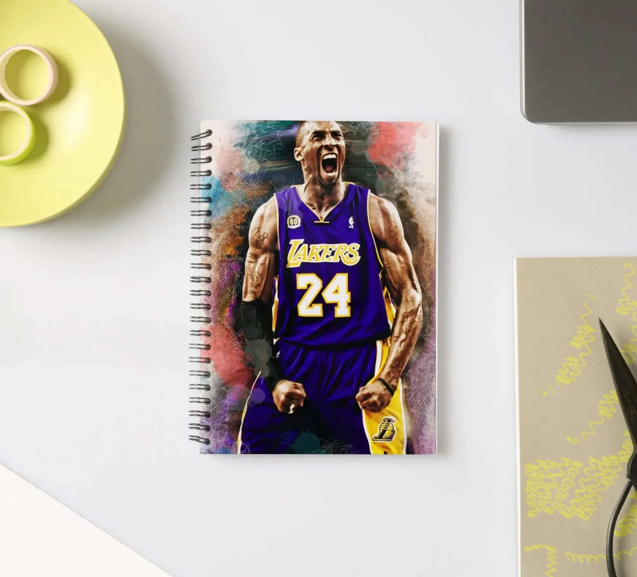Kobe Bryant artwork spiral notebook by Lembayung art
