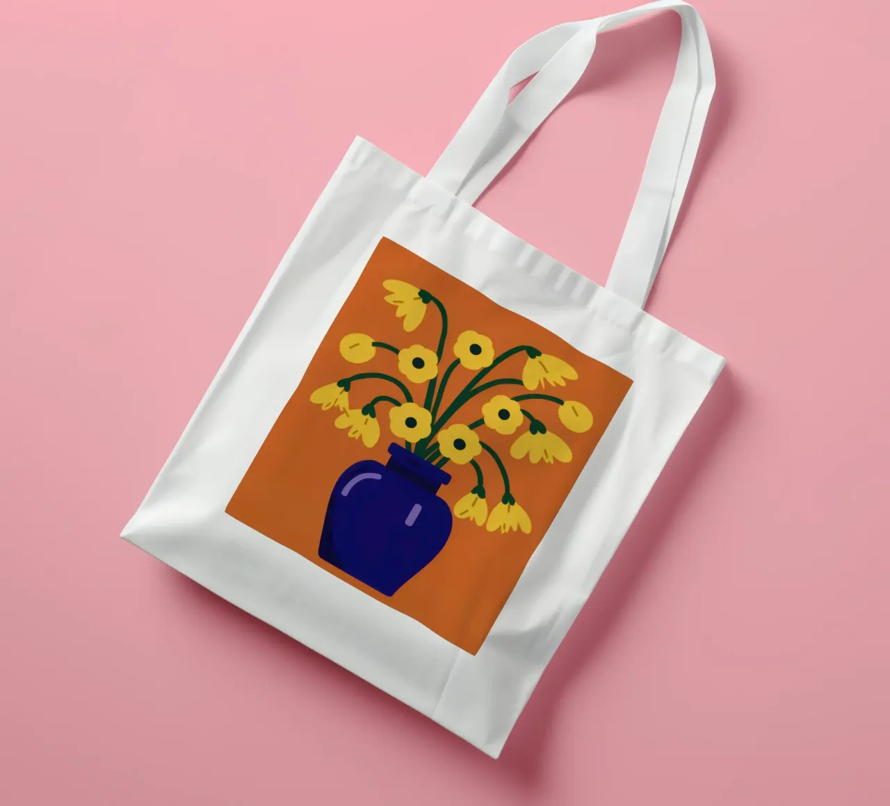 Cobalt's Golden Blooms tote bag by Giant Foxs