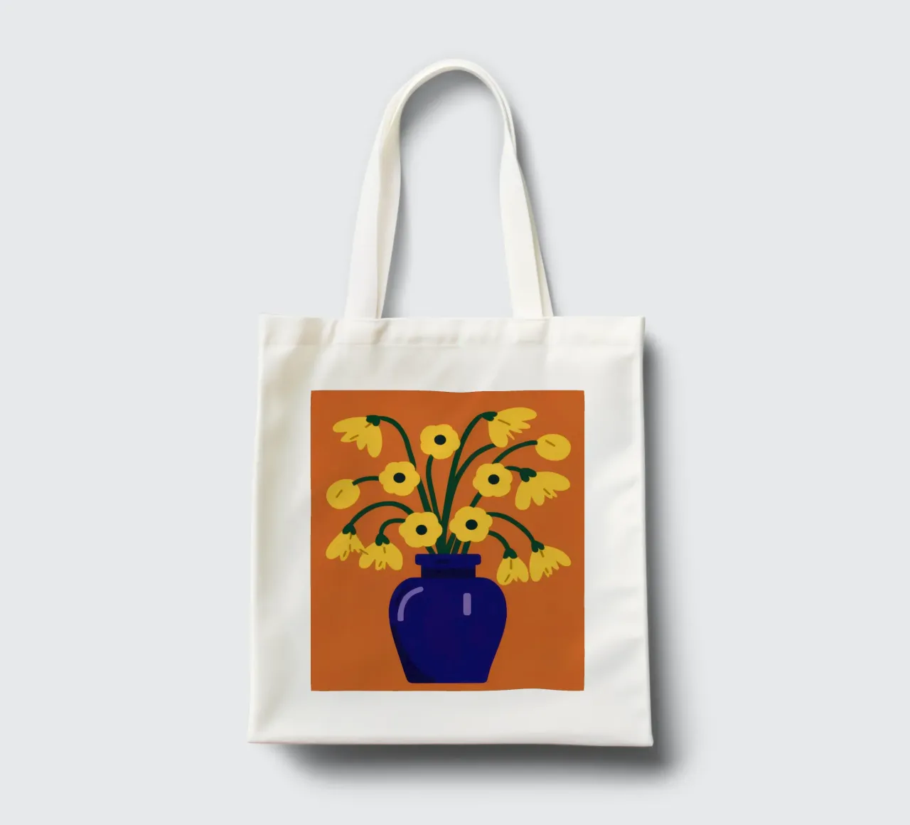 Cobalt's Golden Blooms tote bag by Giant Foxs