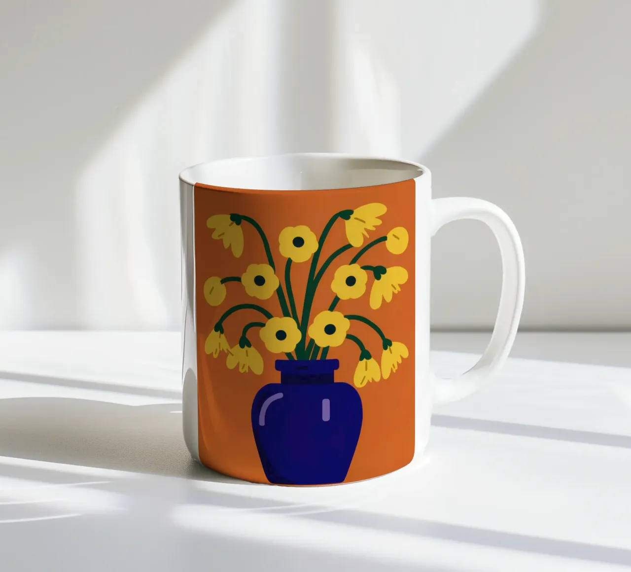 I fiori d'oro del Cobalto tazza in ceramica da Giant Foxs