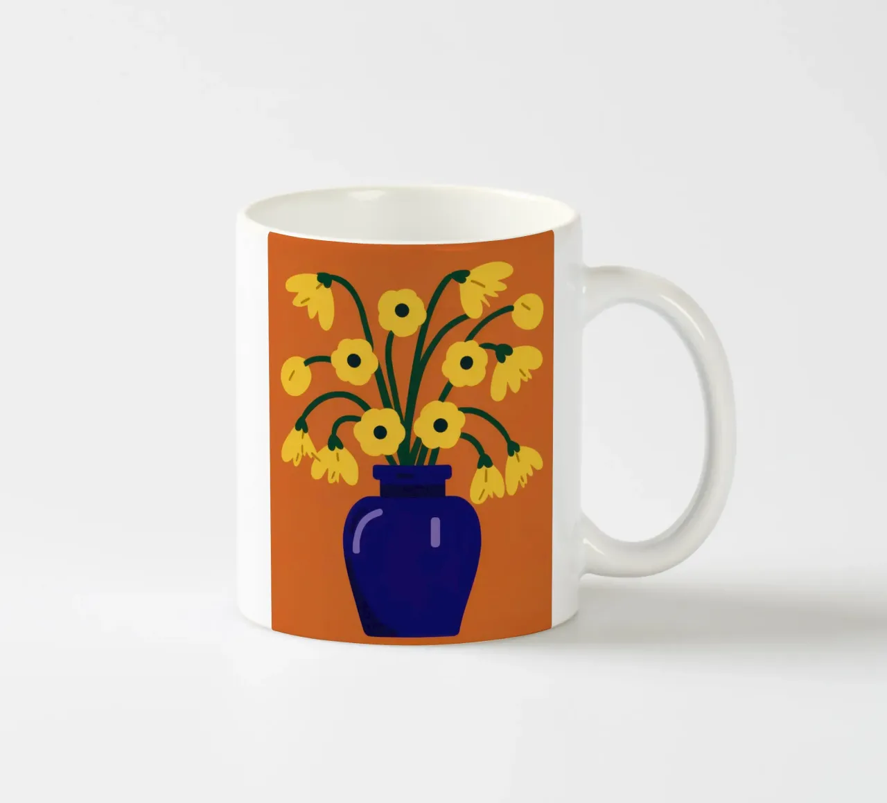 I fiori d'oro del Cobalto tazza in ceramica da Giant Foxs