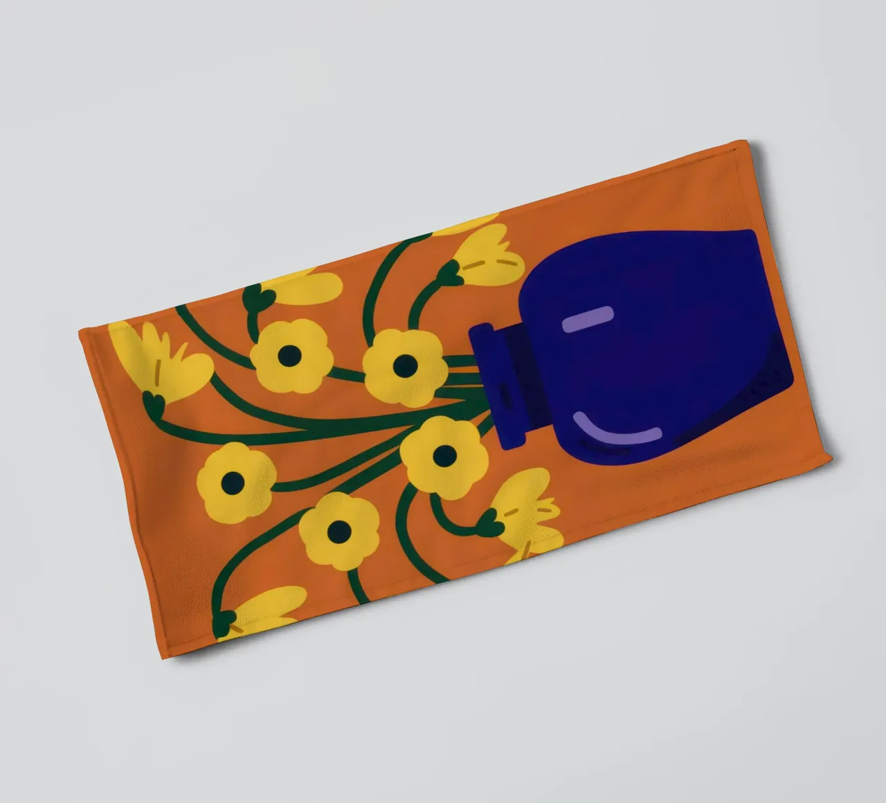 I fiori d'oro del Cobalto asciugamano da bagno da Giant Foxs