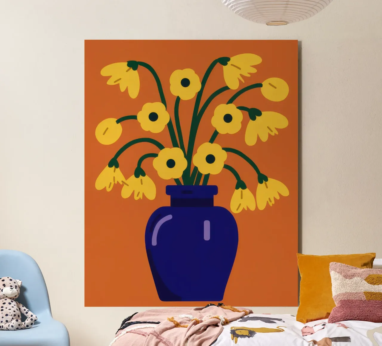 I fiori d'oro del Cobalto alluminio dibond da Giant Foxs