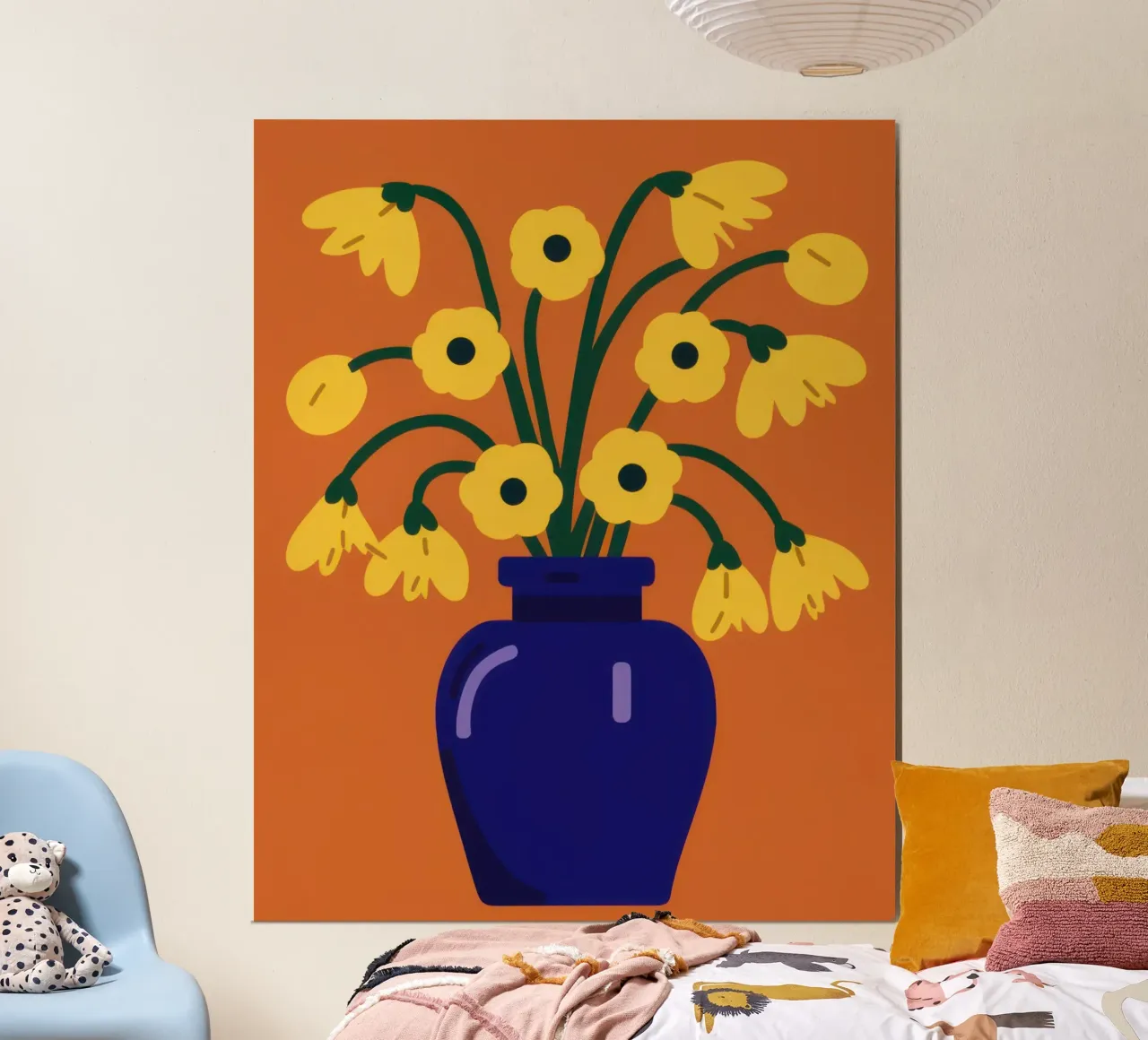 Cobalt's Golden Blooms poster by Giant Foxs