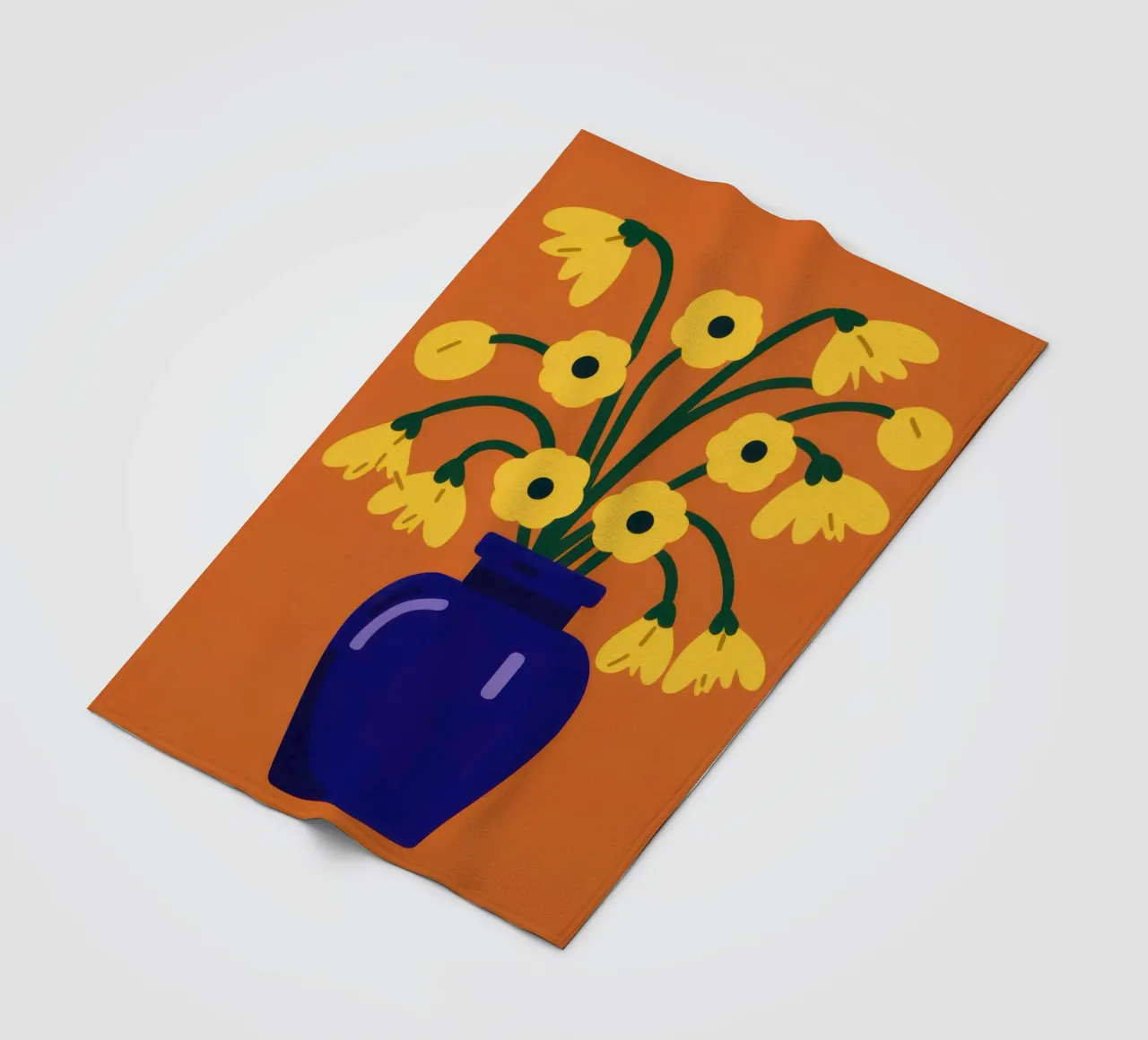 I fiori d'oro del Cobalto coperta in pile da Giant Foxs