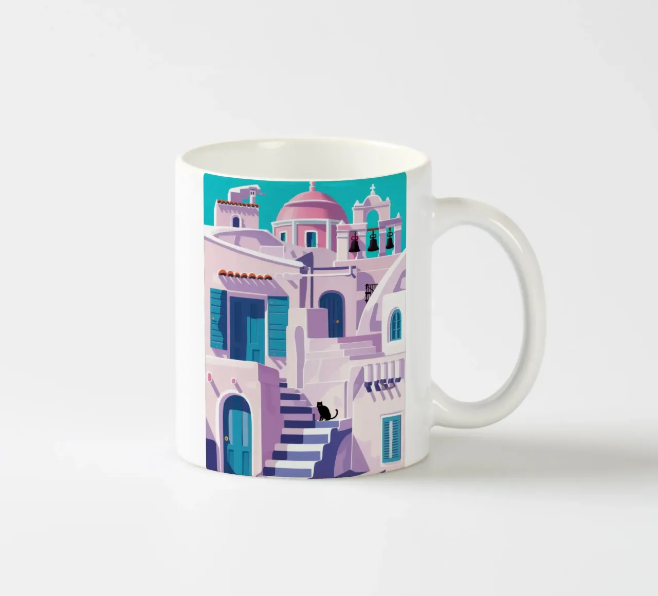 Santorini Silent Watcher tazza in ceramica da Mythy Brush