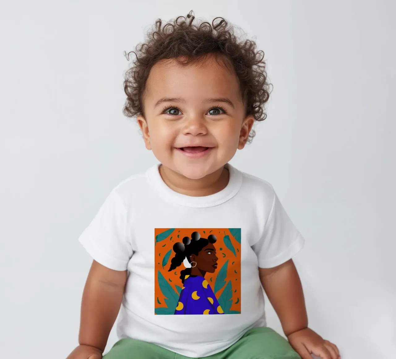 Saffron Serene Gaze maglietta neonato da Prism Ritual