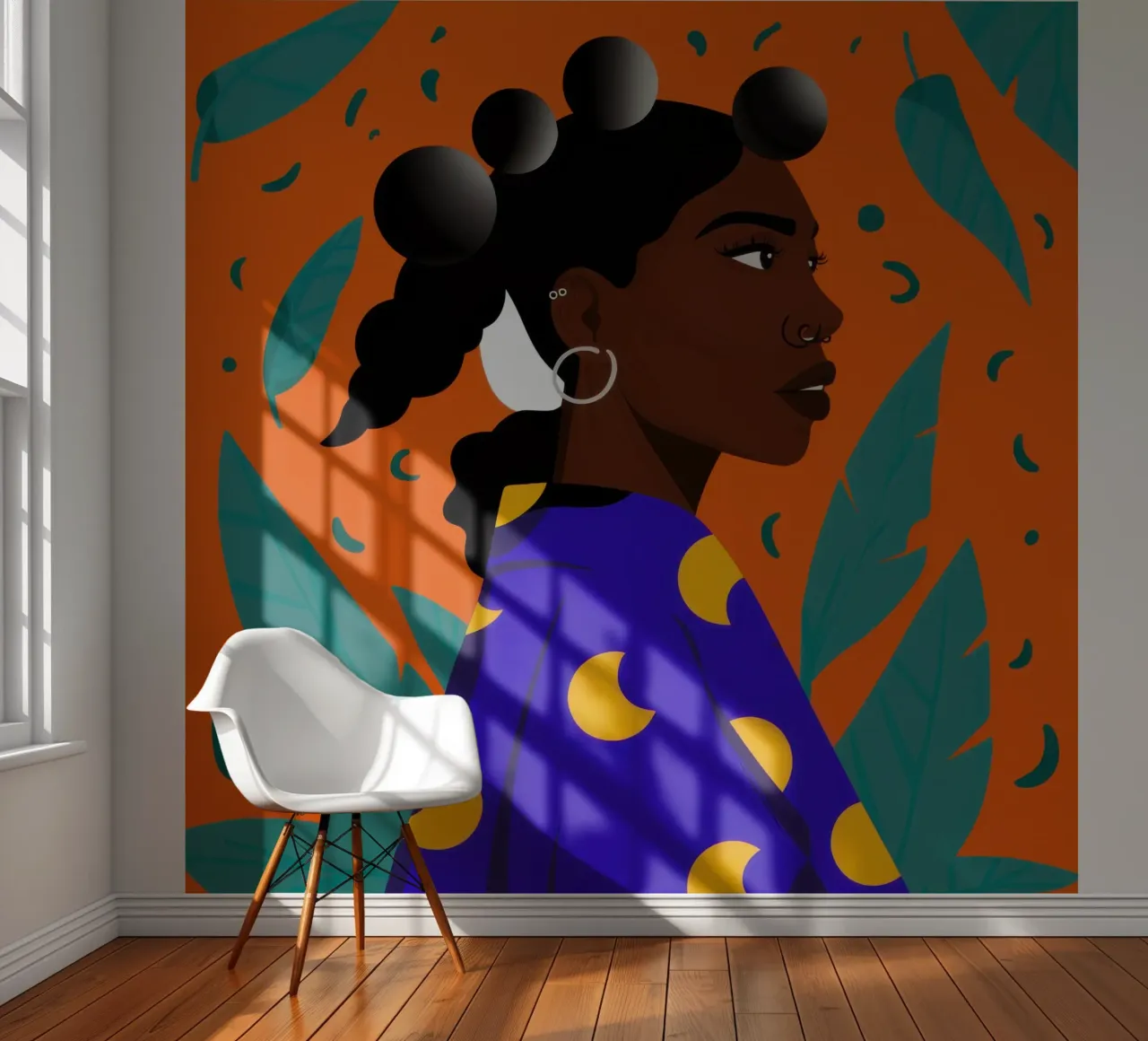 Saffron Serene Gaze photo wallpaper by Prism Ritual