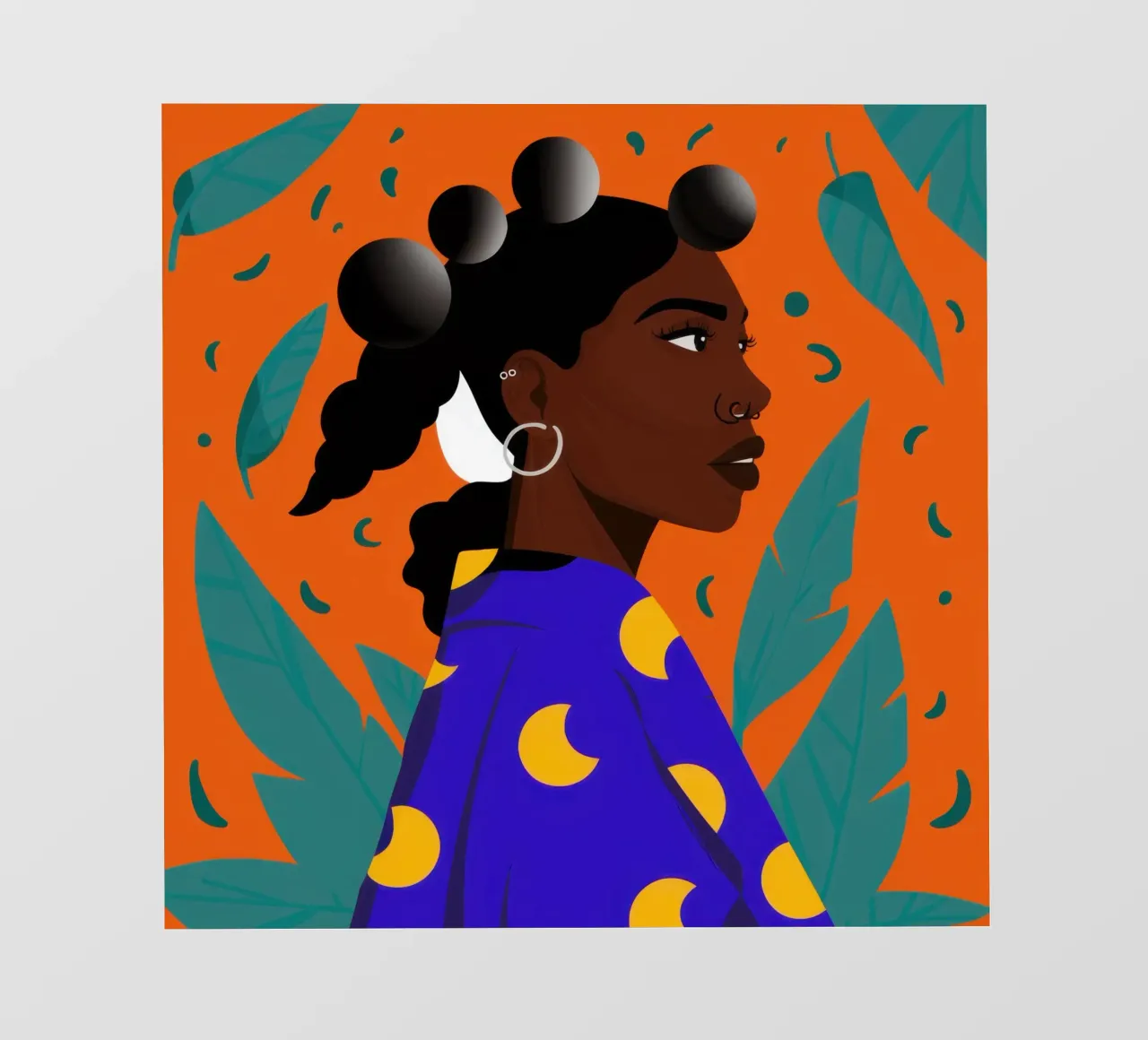 Saffron Serene Gaze photo wallpaper by Prism Ritual