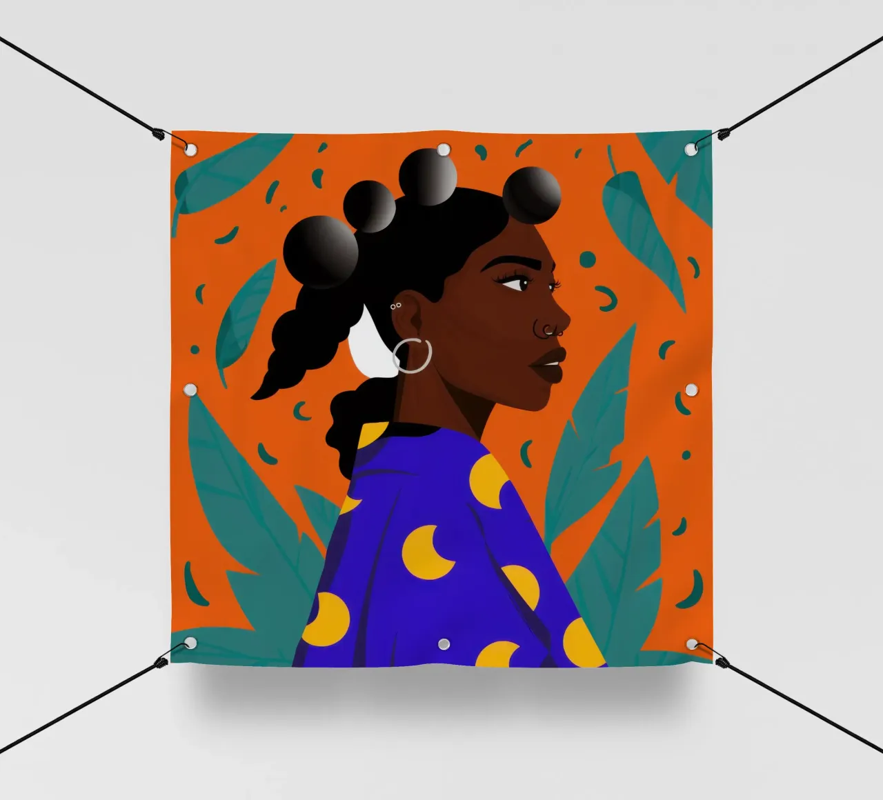 Saffron Serene Gaze telo in pvc da Prism Ritual