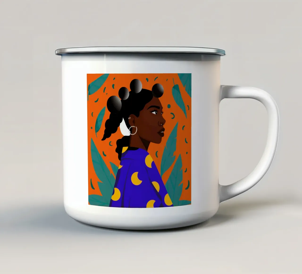 Saffron Serene Gaze tazza in smalto da Prism Ritual