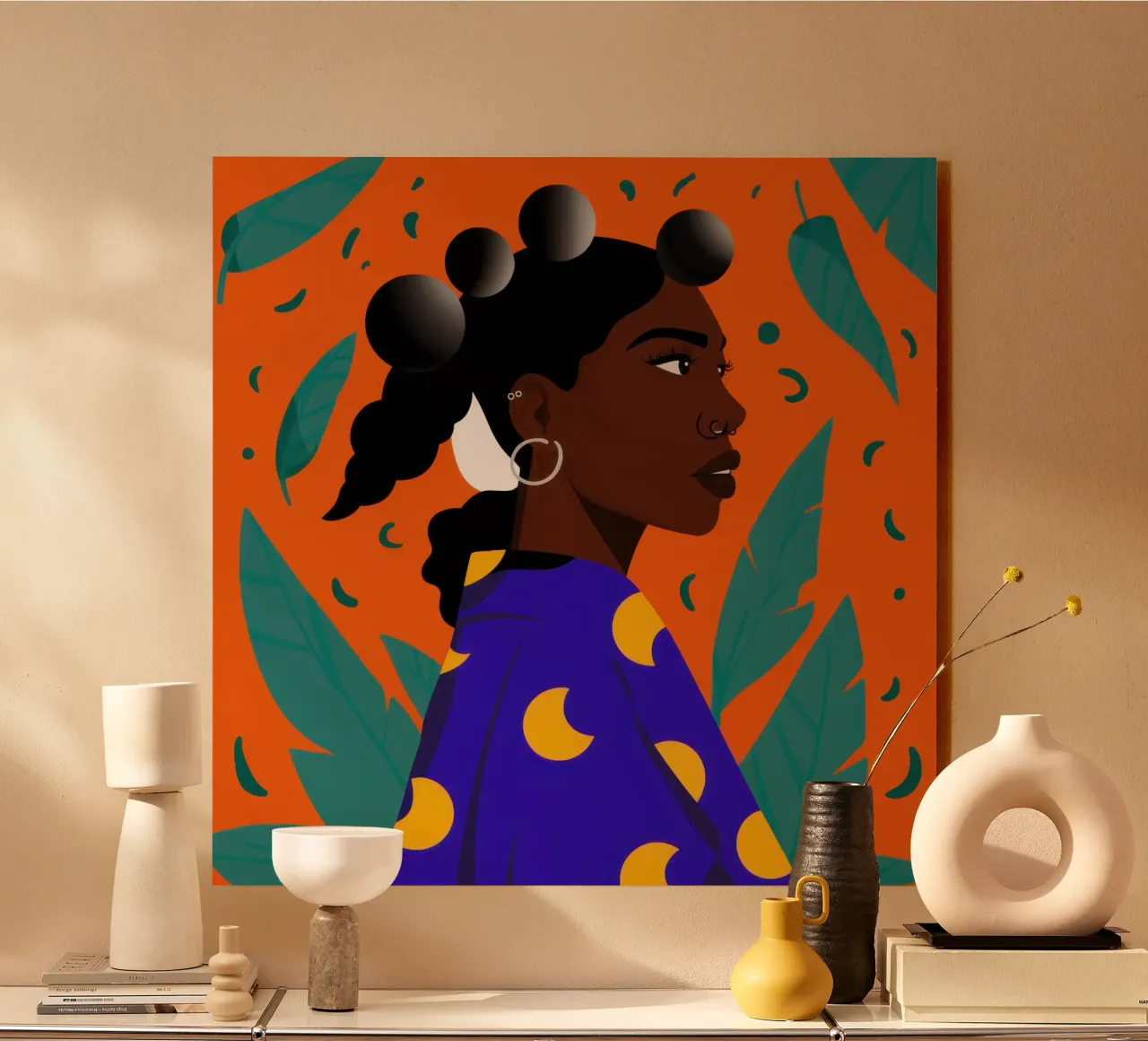 Saffron Serene Gaze acrylic glass by Prism Ritual