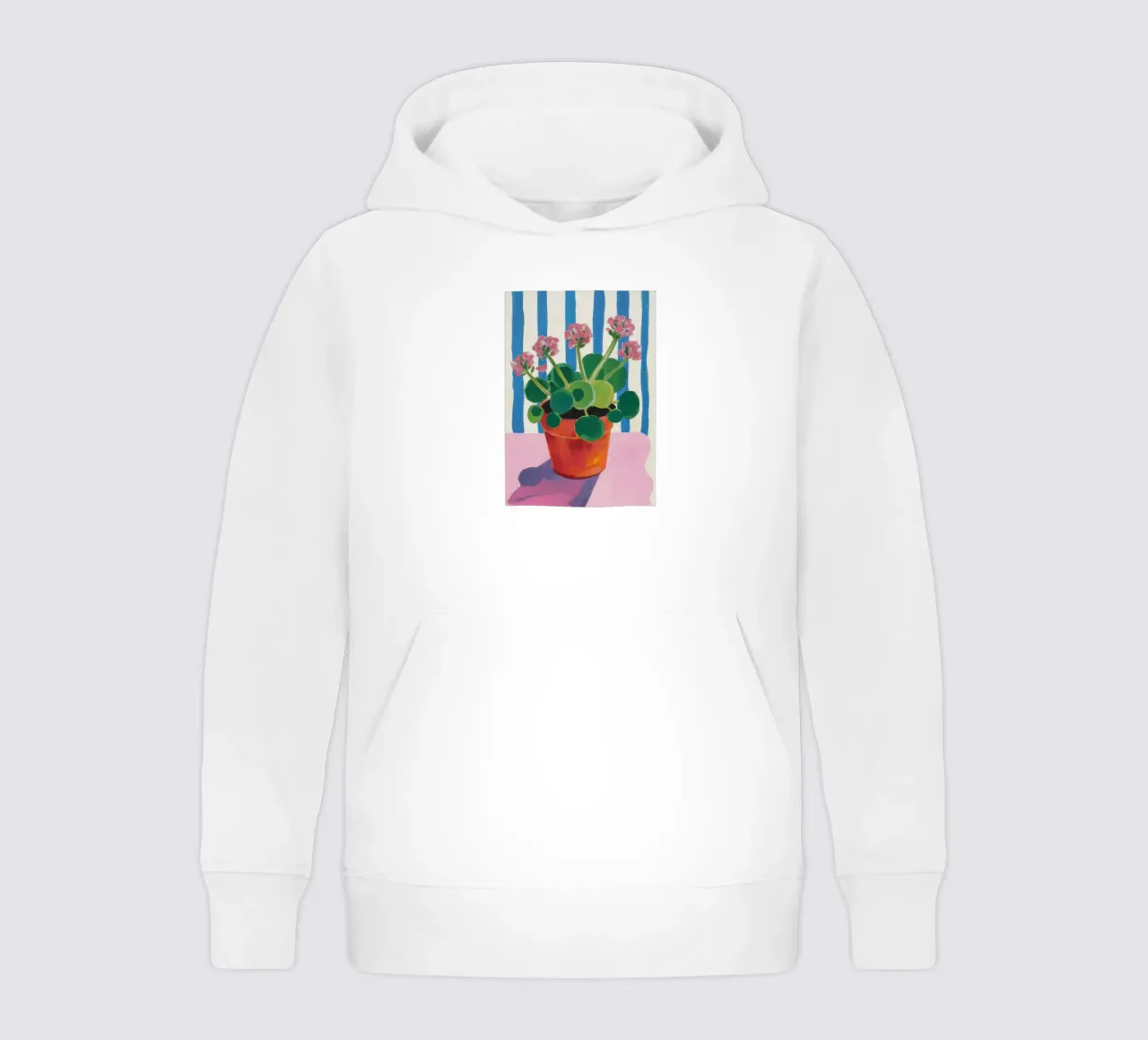 Gestreiftes Geranium Glow Kinder Hoodie von Giant Foxs