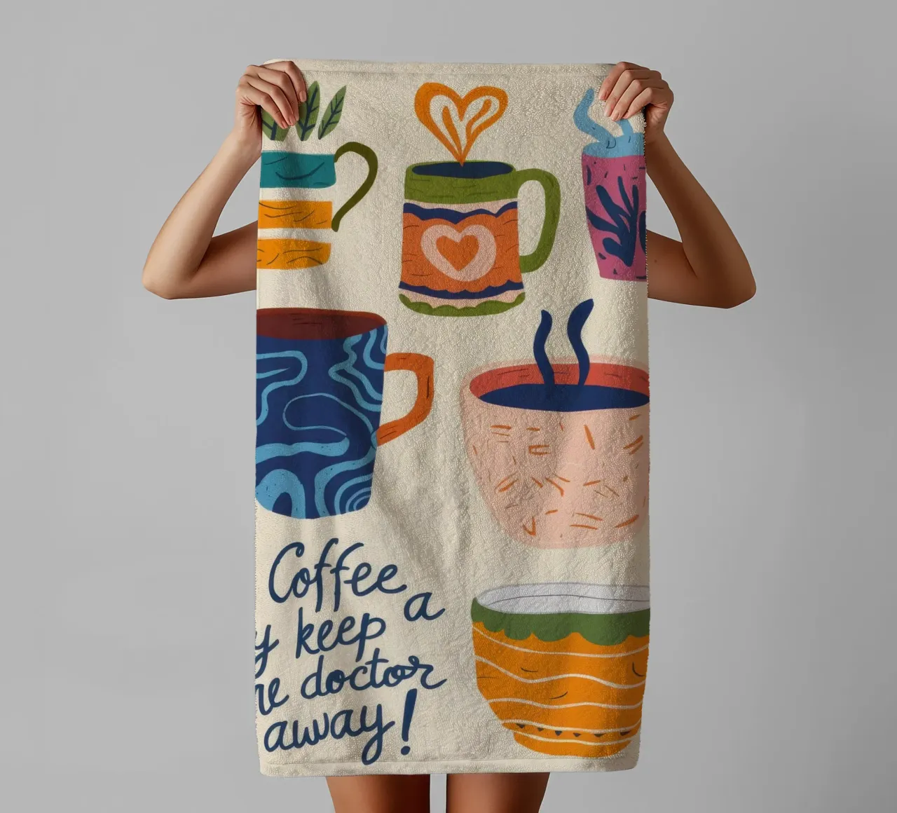 Prescrizione giornaliera del caffè asciugamano da bagno da Flock Reverie
