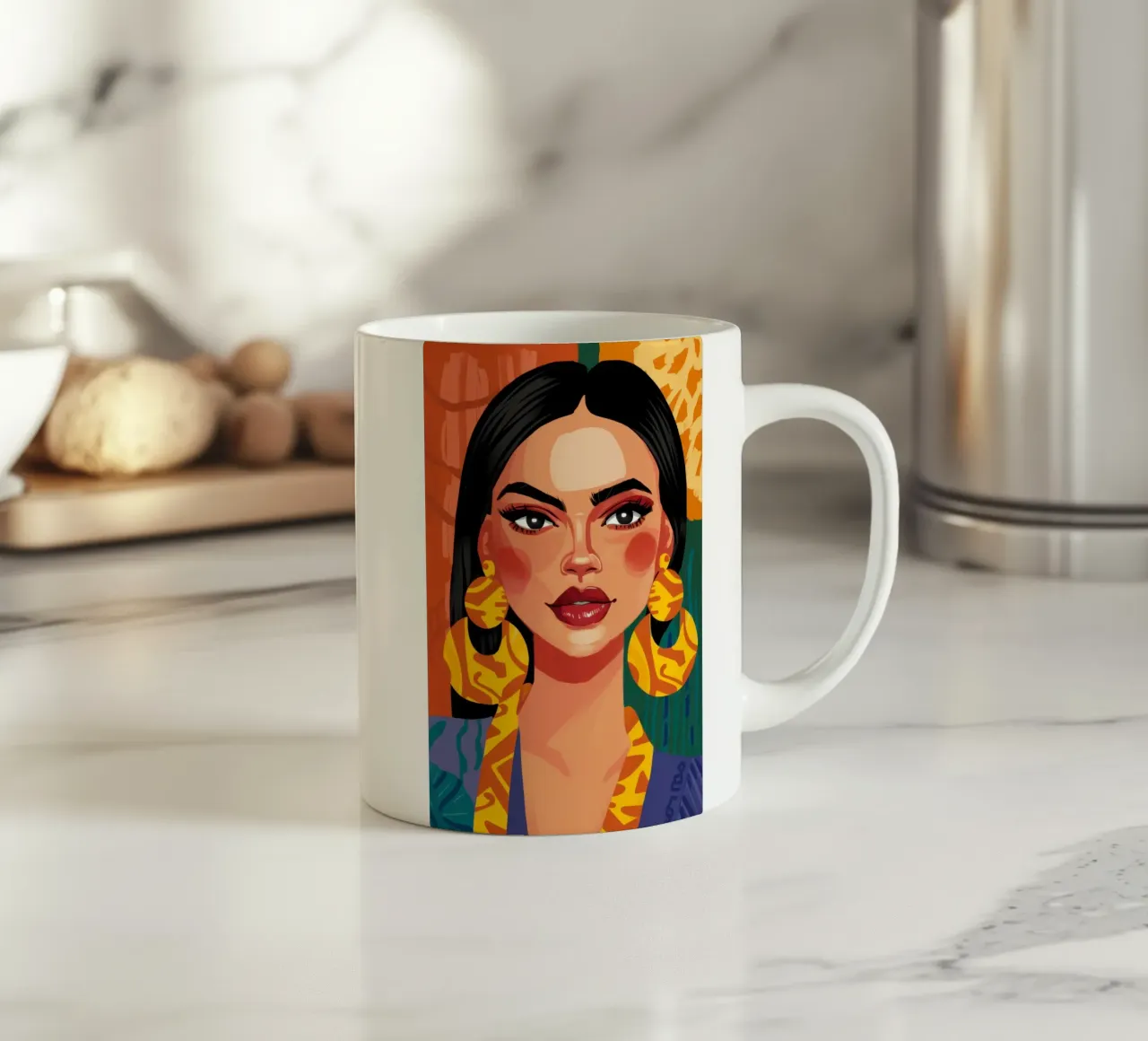 Fuoco dello sguardo dorato tazza in ceramica da Dream Gesso