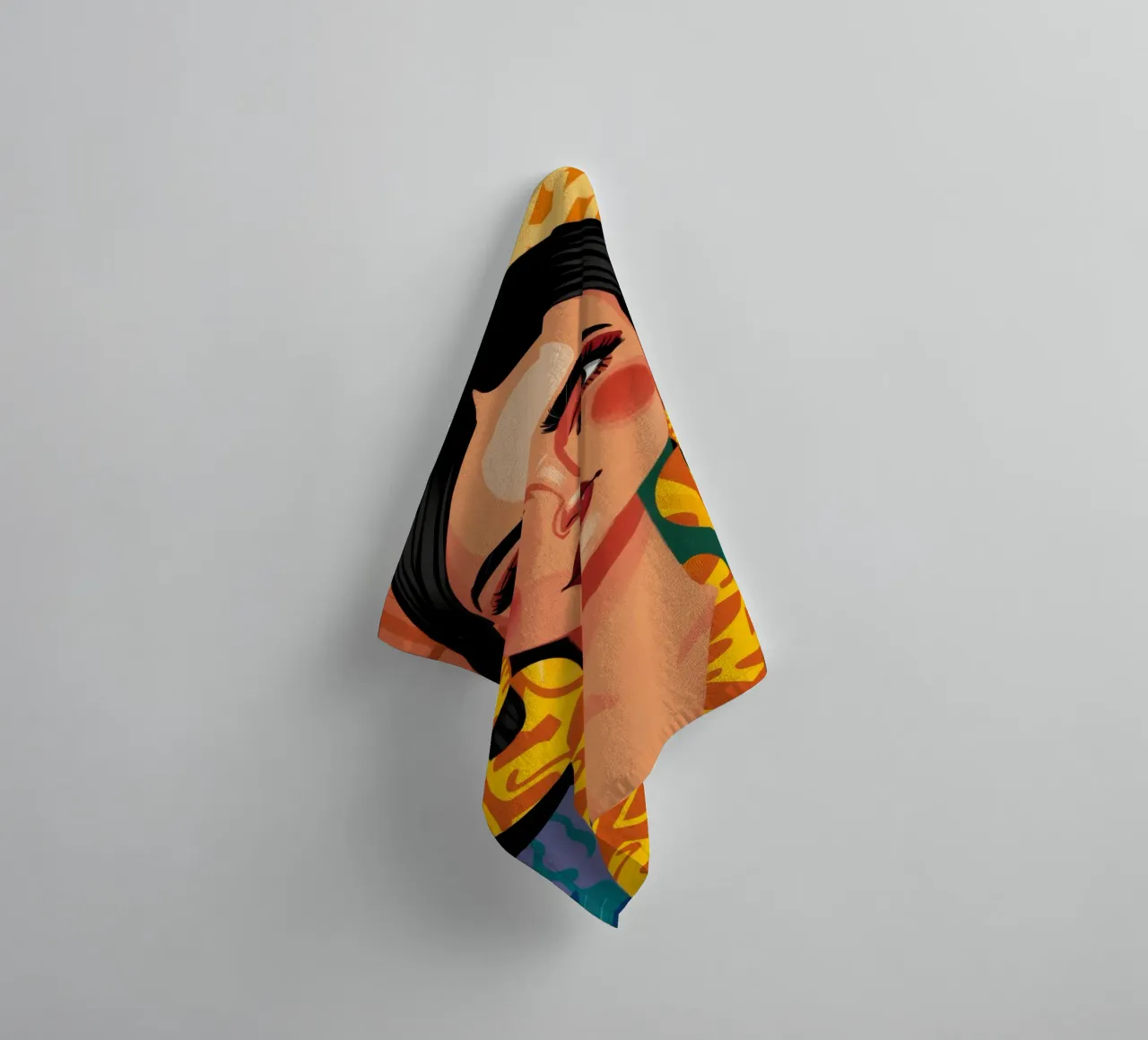 Fuoco dello sguardo dorato asciugamano da bagno da Dream Gesso
