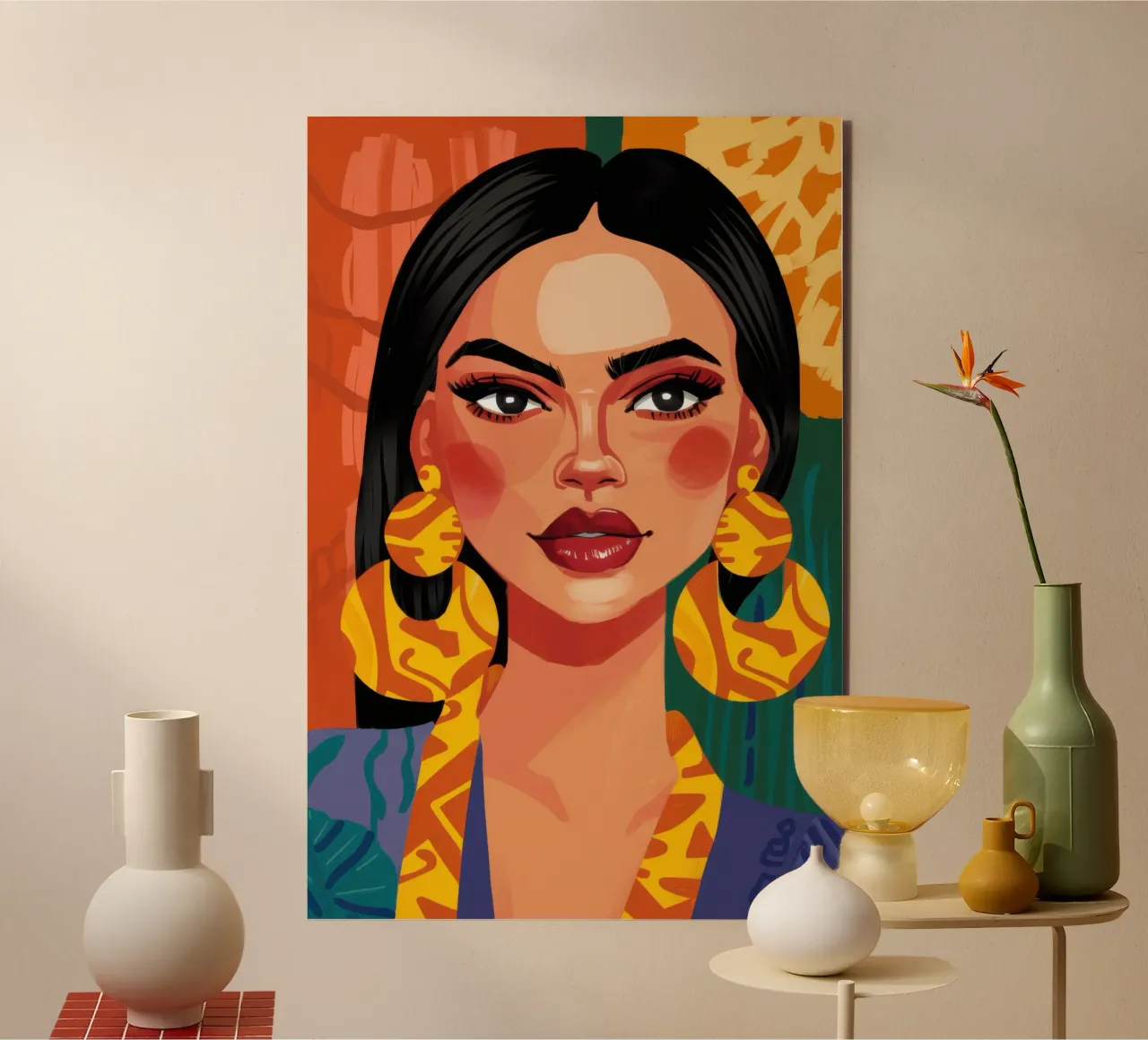 Fuoco dello sguardo dorato alluminio dibond da Dream Gesso