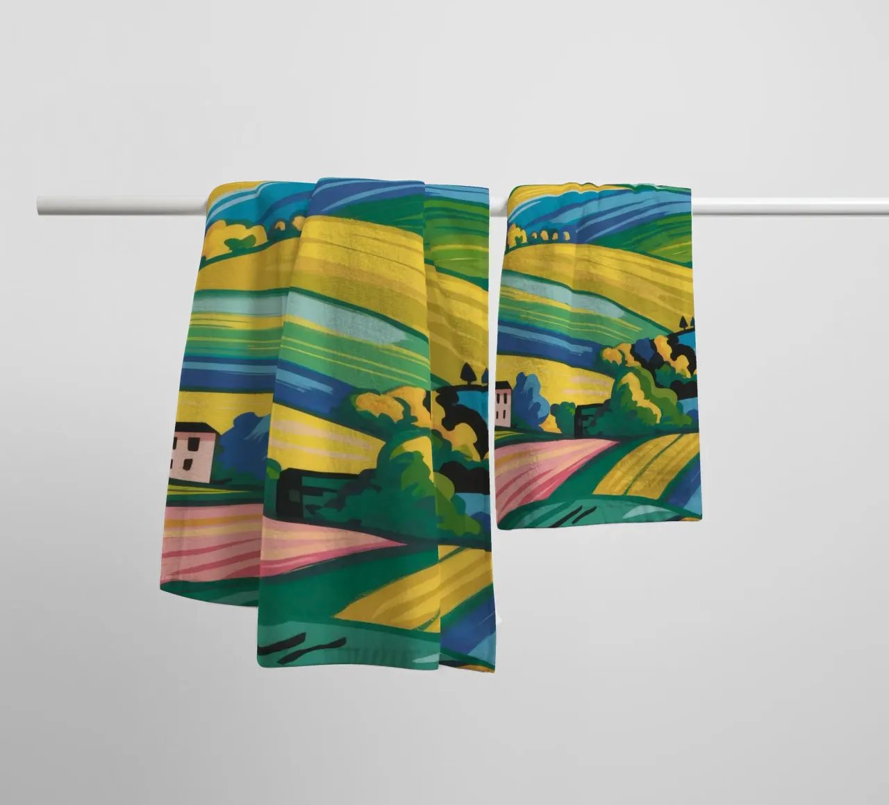Tuscan SunDrenched Fields towel by Prism Ritual