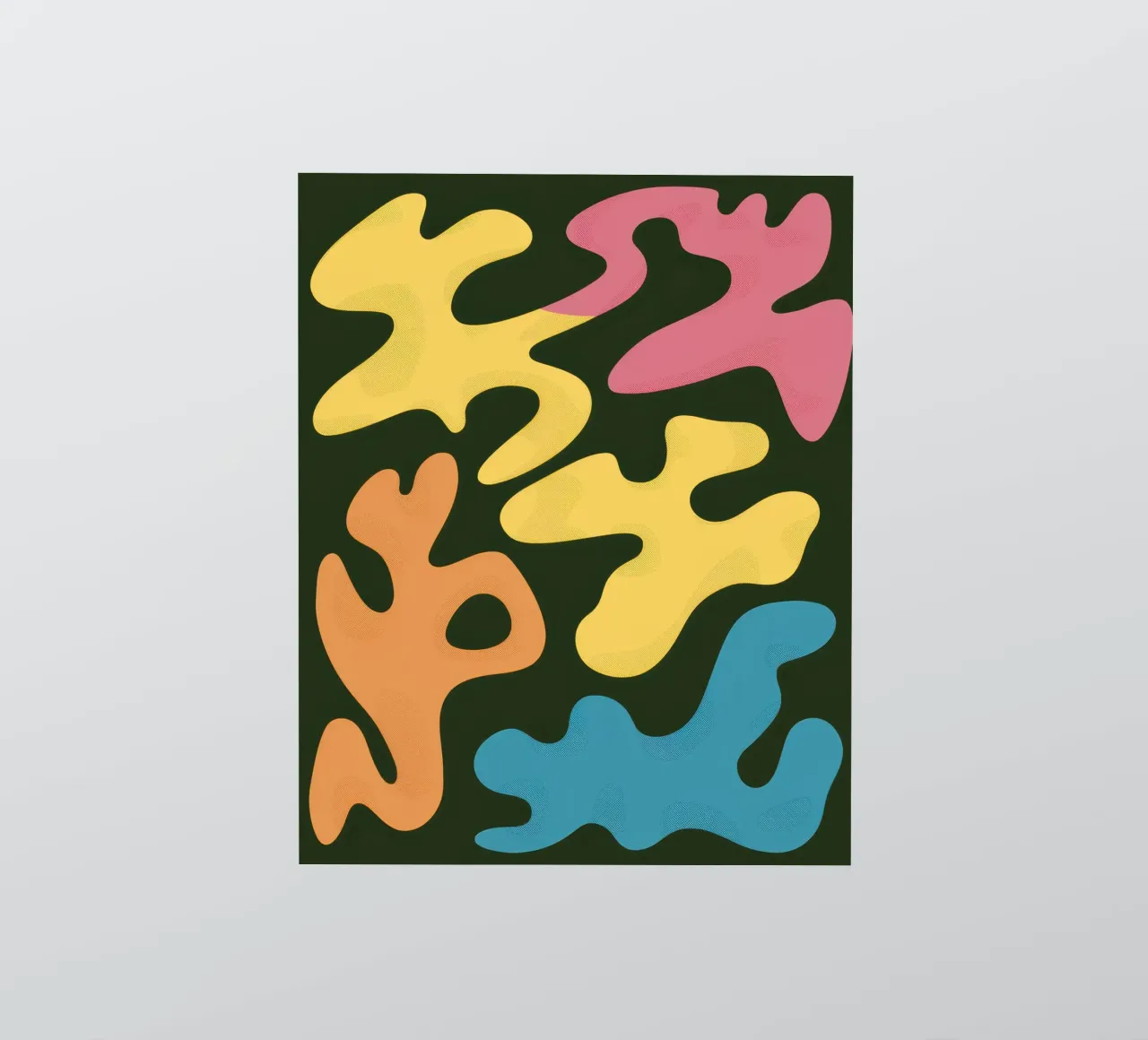 Gelber und grüner Fluss Sticker von Ink Pulse