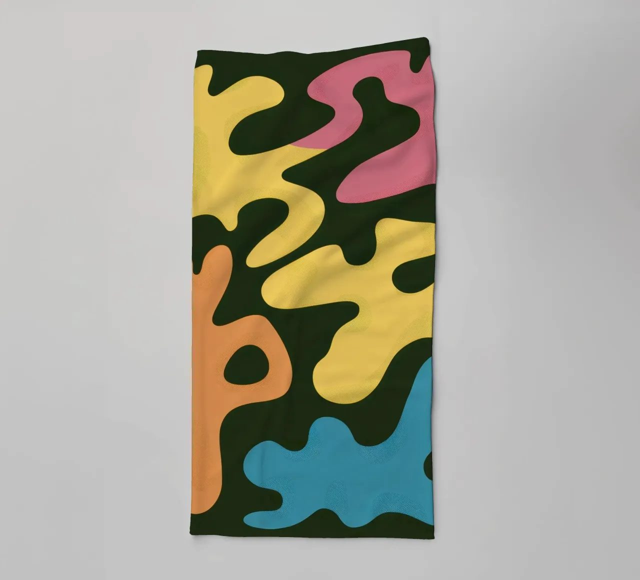 Flusso giallo e verde asciugamano da bagno da Ink Pulse