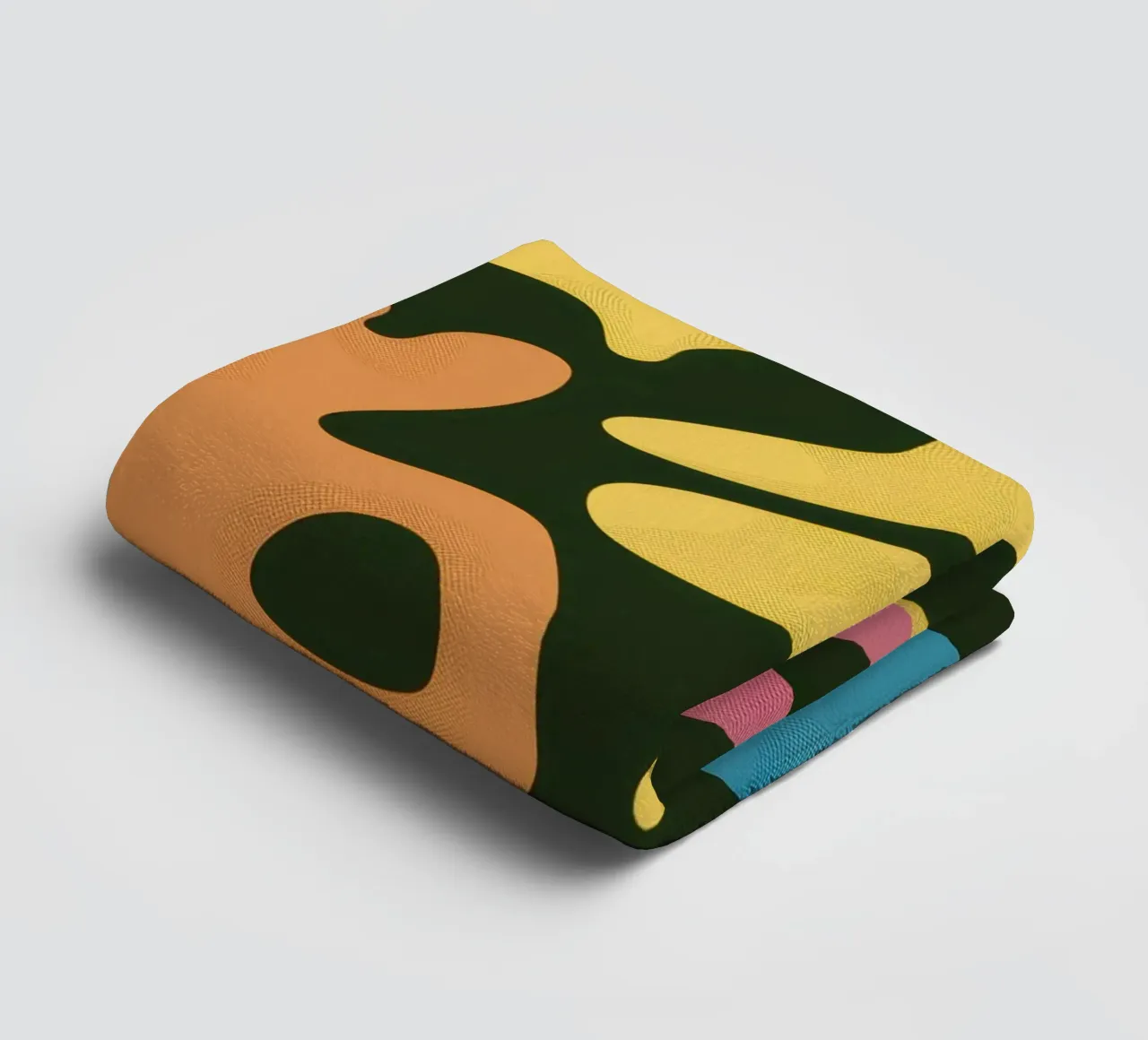 Flusso giallo e verde asciugamano da bagno da Ink Pulse