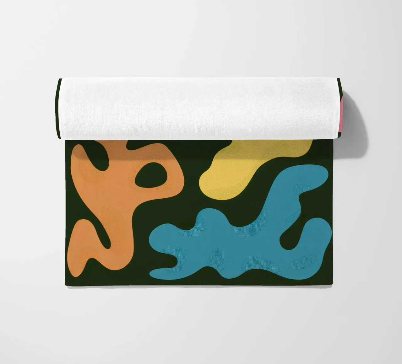 Flusso giallo e verde telo mare da Ink Pulse