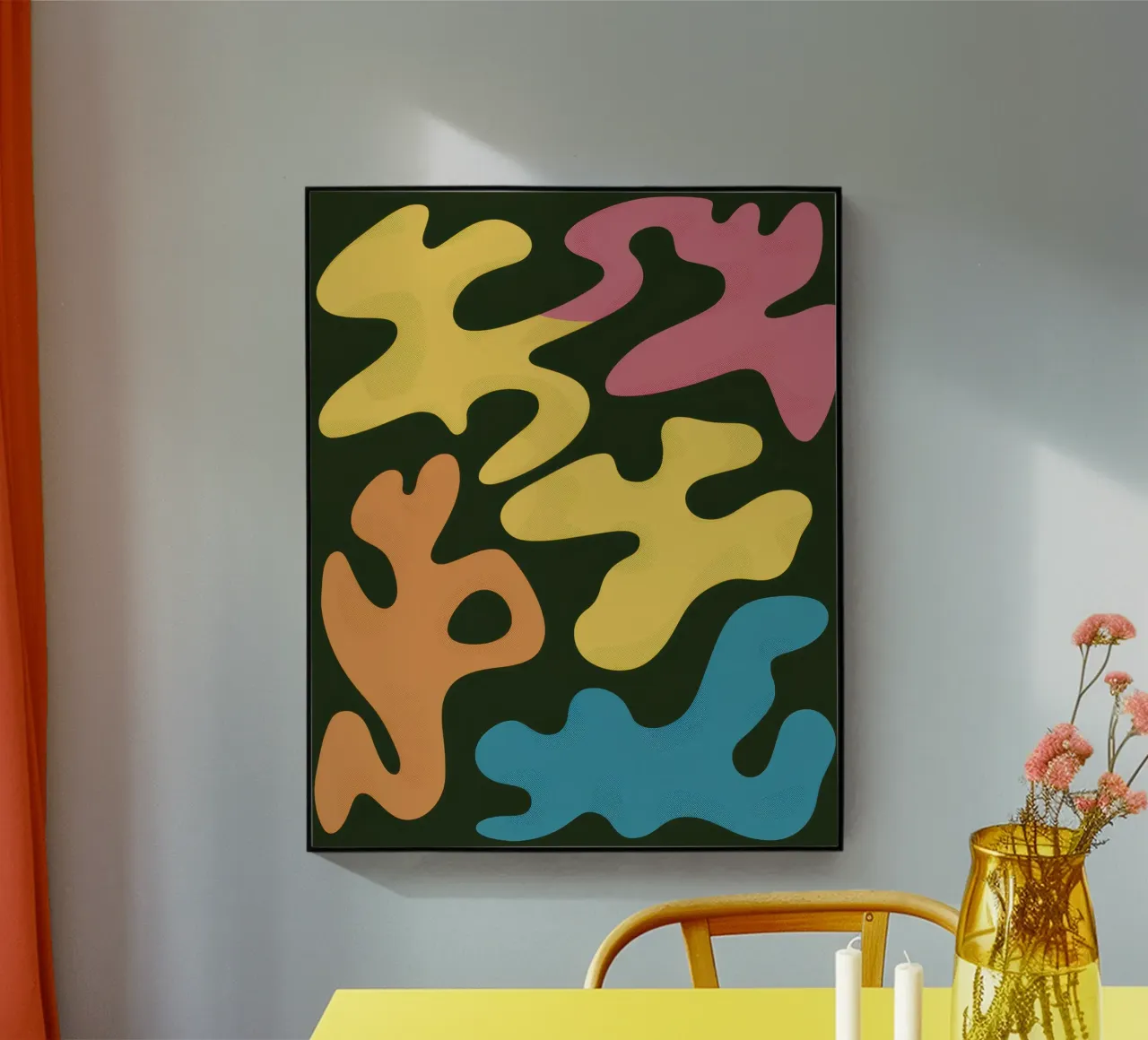 Flusso giallo e verde plexiglass da Ink Pulse