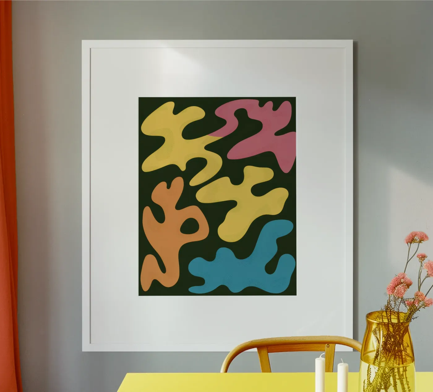 Yellow and Green Flow poster by Ink Pulse