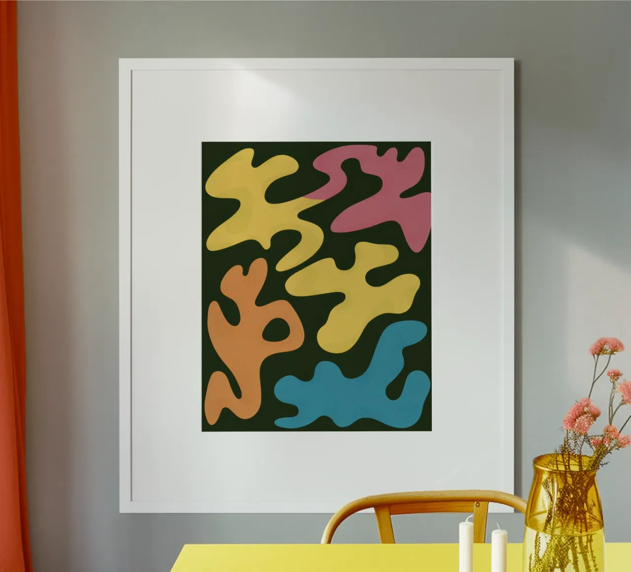 Flusso giallo e verde poster da Ink Pulse