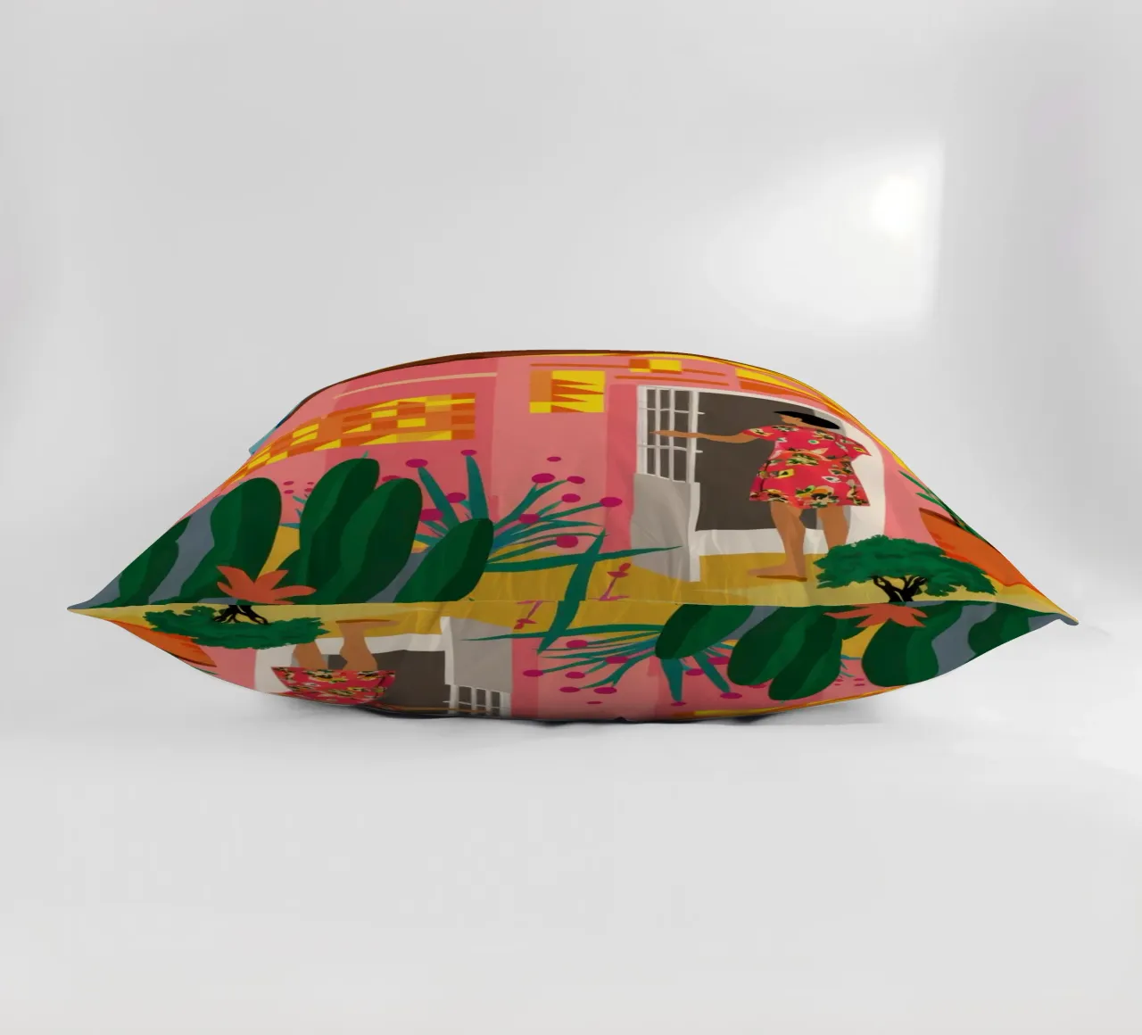Il balcone rosa cuscino da Mythy Brush