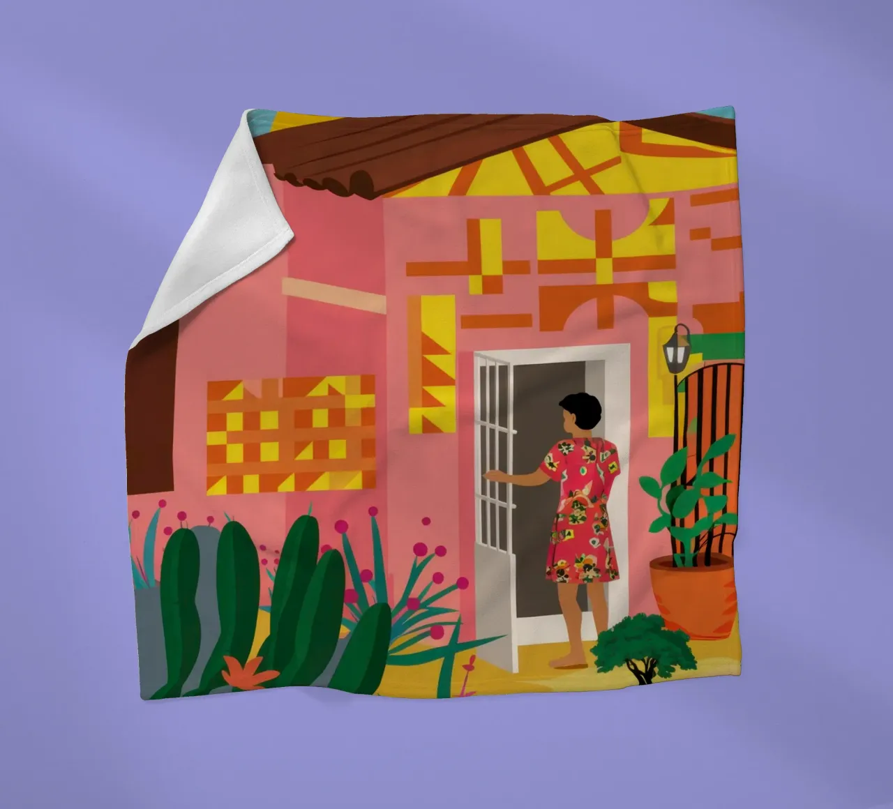 Il balcone rosa coperta in pile da Mythy Brush