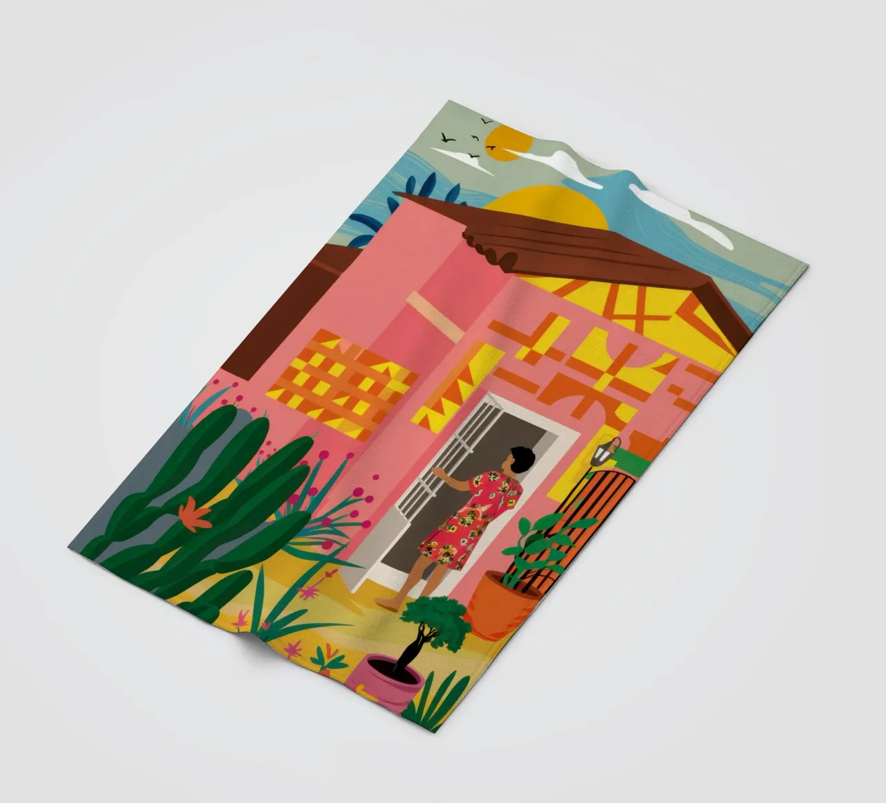 Il balcone rosa coperta in pile da Mythy Brush