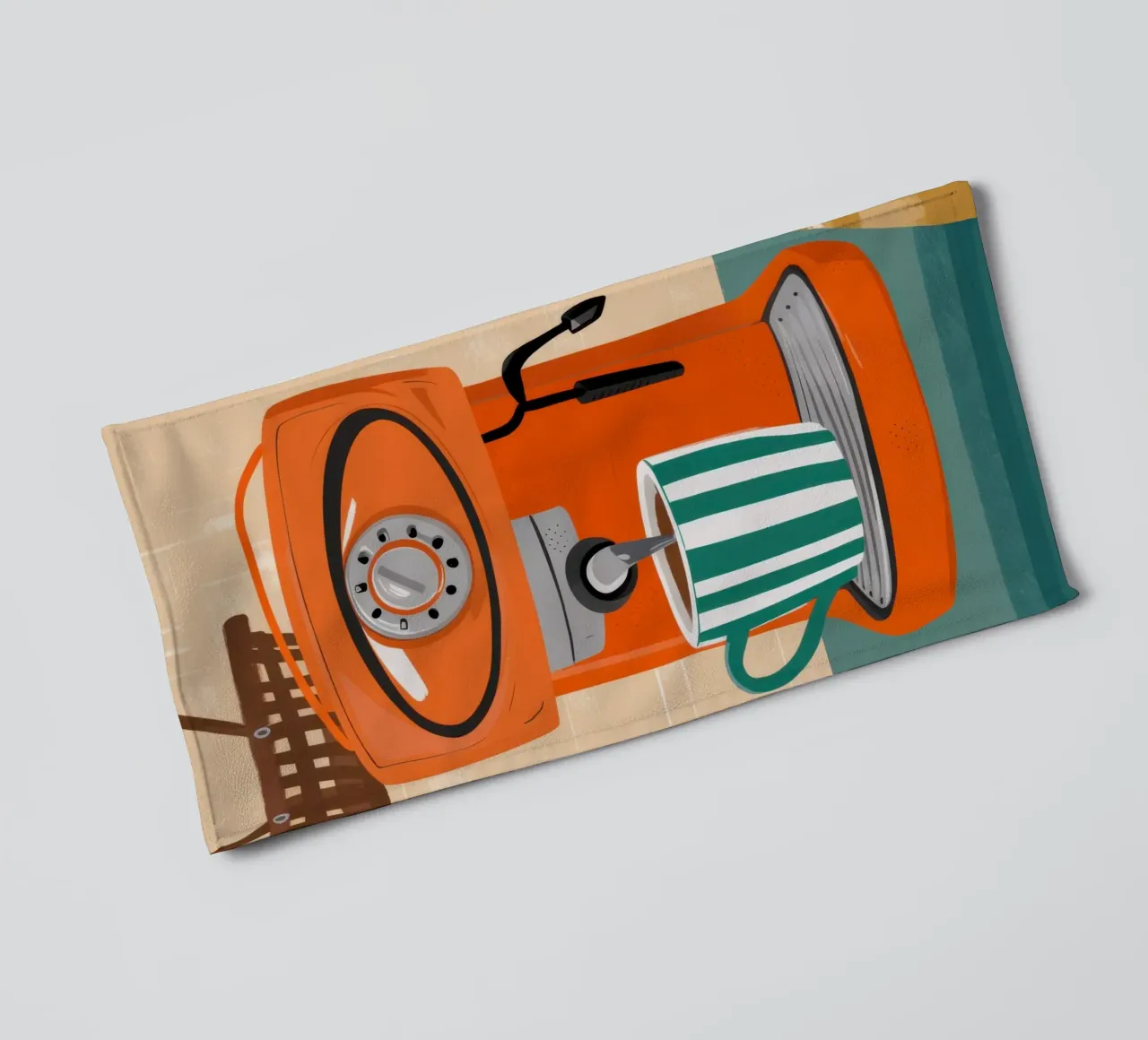 Infuso mattutino retrò asciugamano da bagno da Flock Reverie
