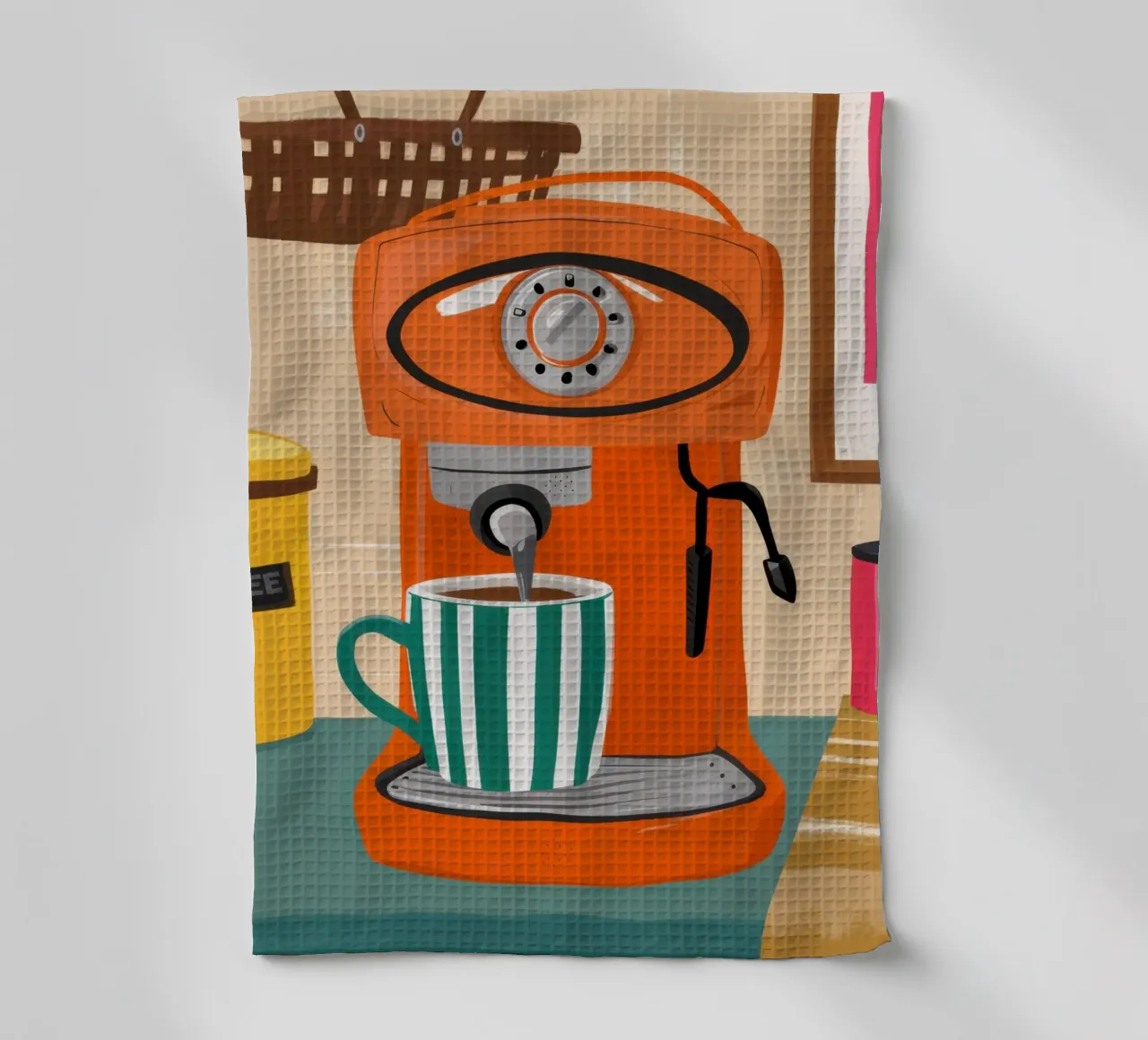 Infuso mattutino retrò canovaccio da cucina da Flock Reverie