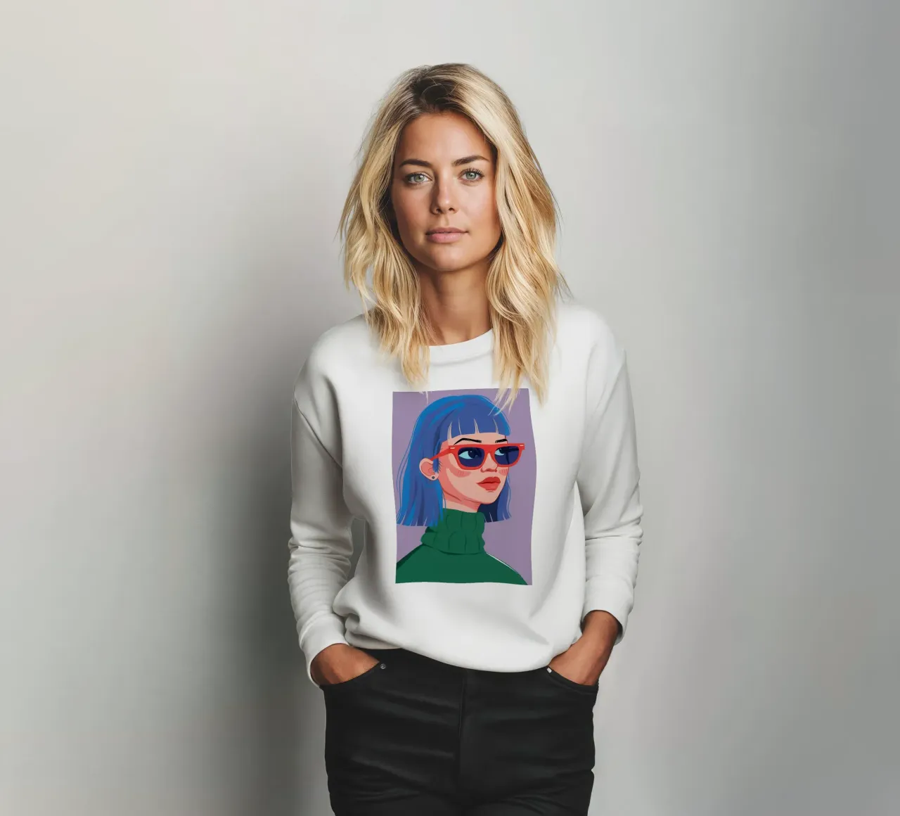 Azure Attitude Glare felpa da Giant Foxs