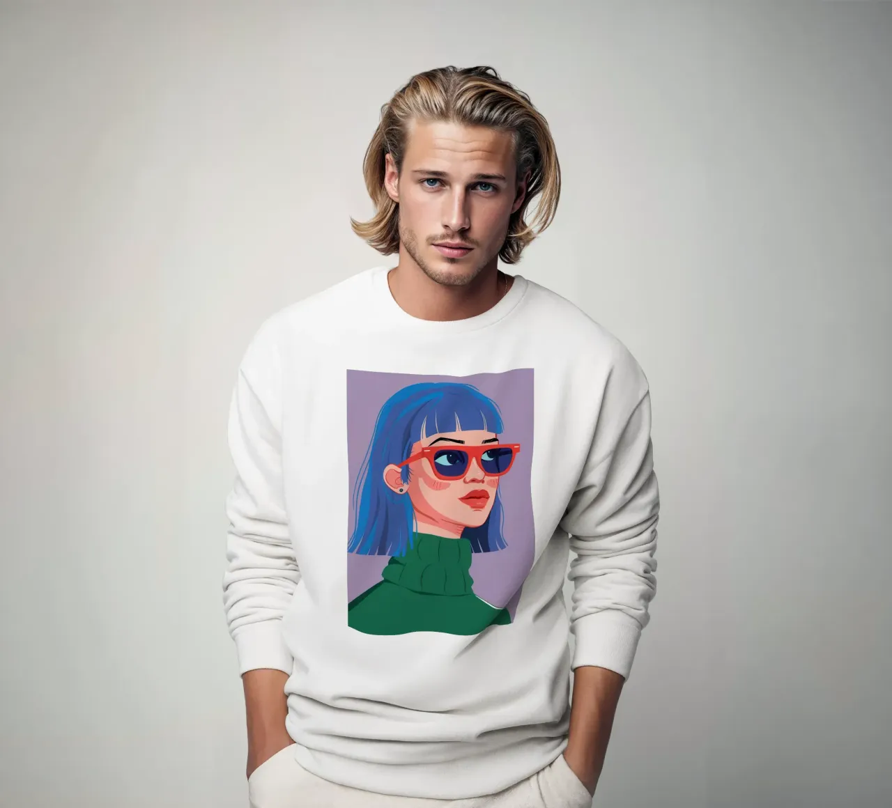 Azure Attitude Glare felpa da Giant Foxs