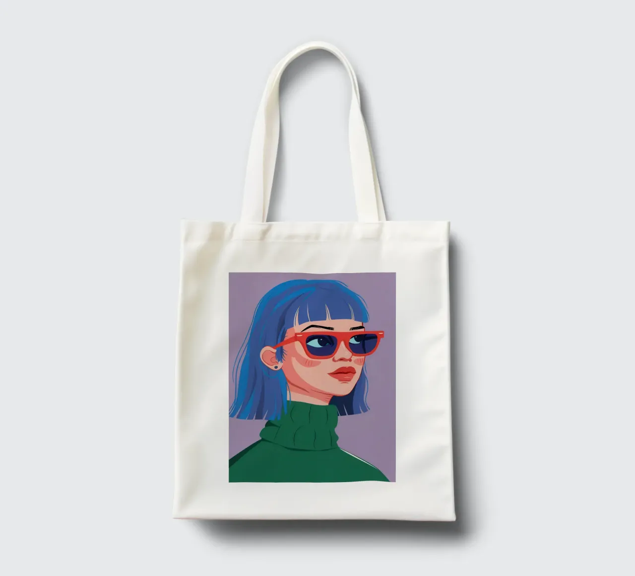 Azure Attitude Glare borsa in juta da Giant Foxs