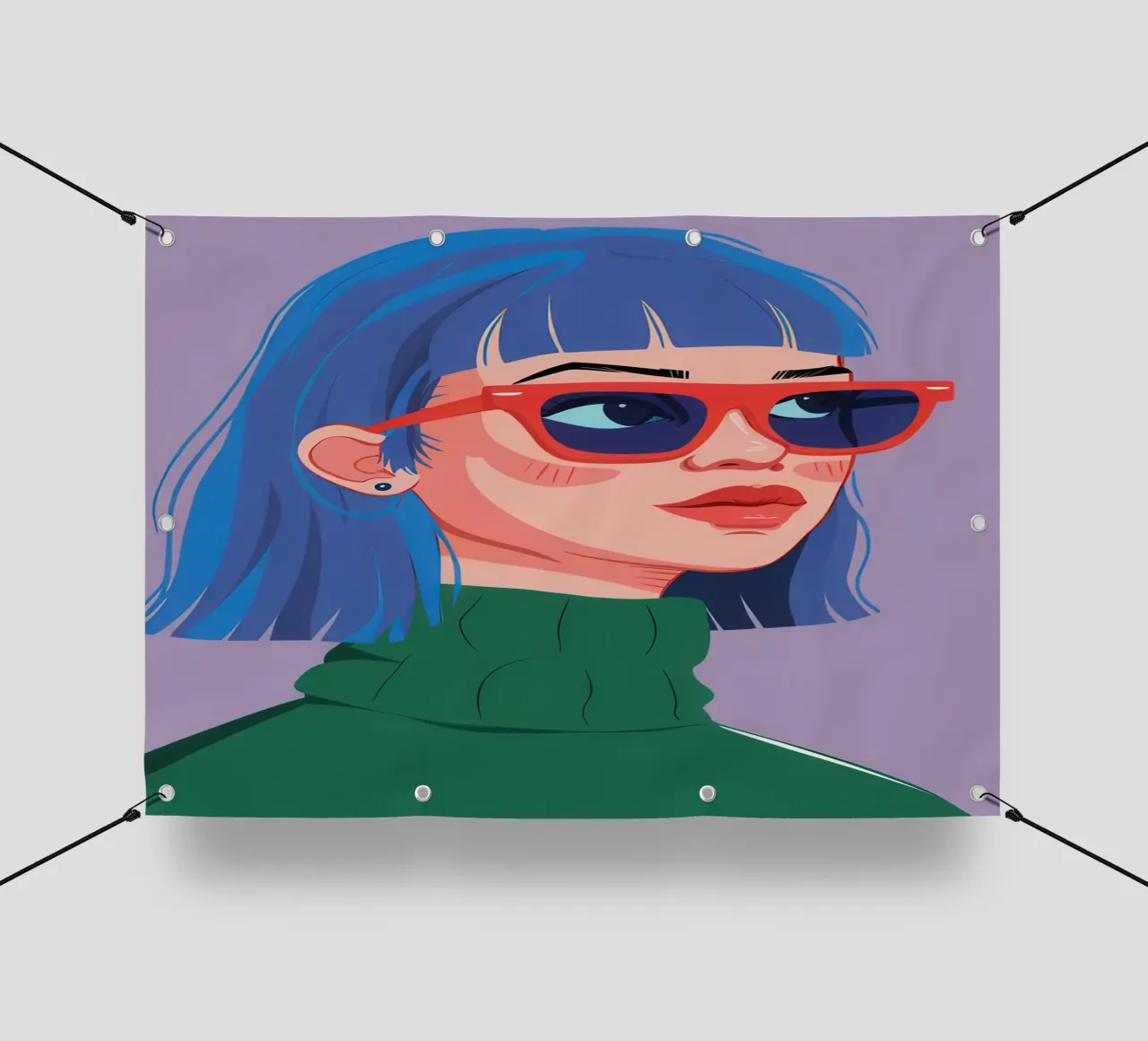 Azure Attitude Glare telo in pvc da Giant Foxs