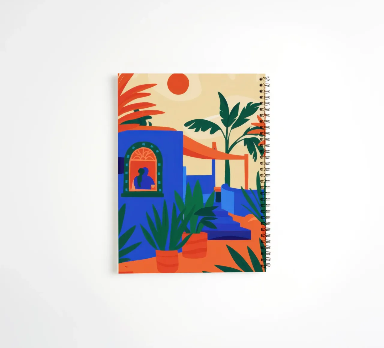 Azure Desert Oasis spiral notebook by Flock Reverie