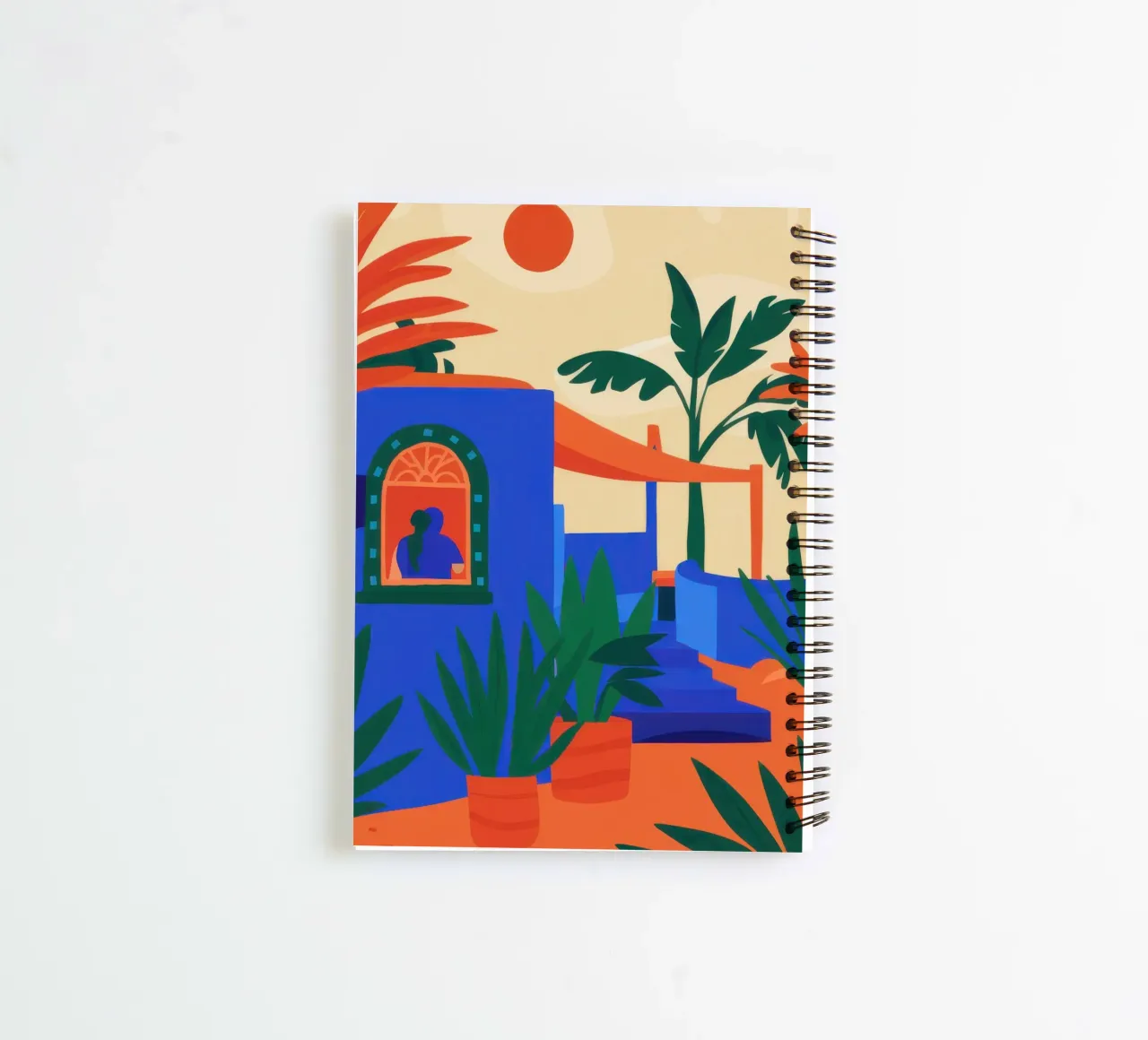 Azure Desert Oasis spiral notebook by Flock Reverie